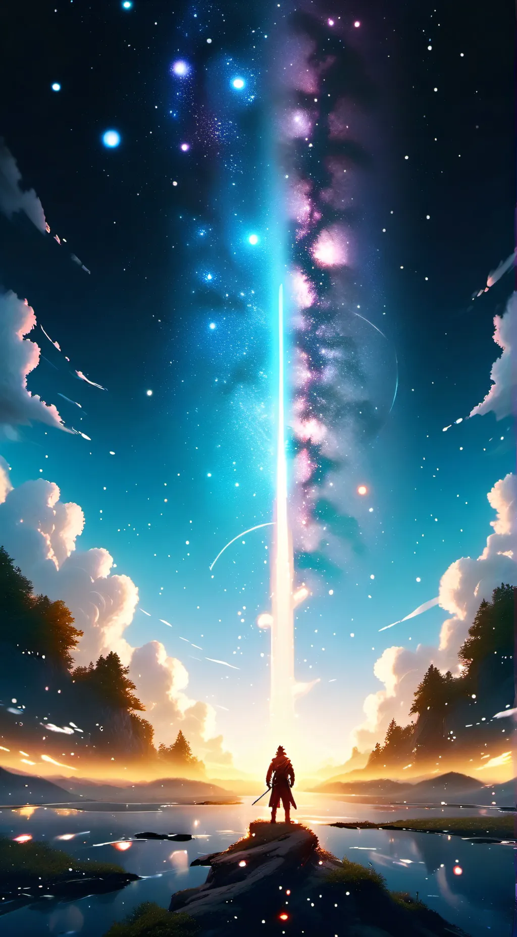 ai character: SUN AND MOON background