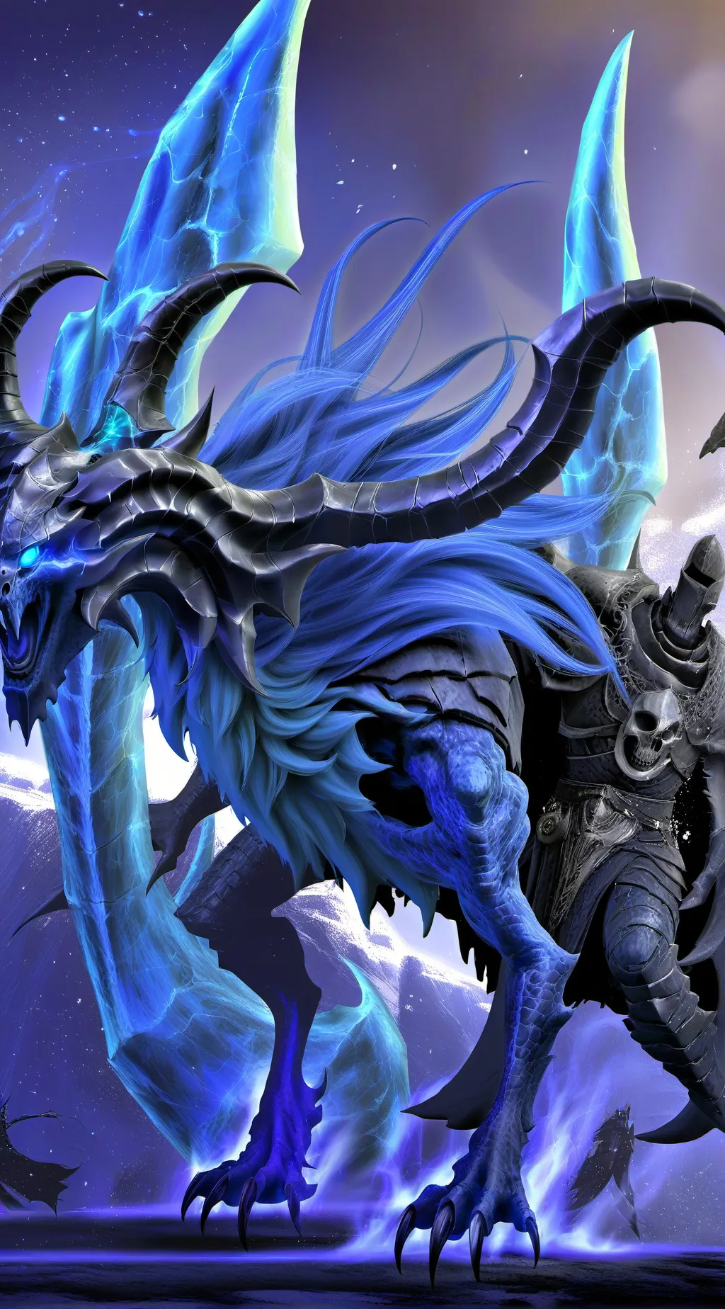 ai character:  a hell dragon background