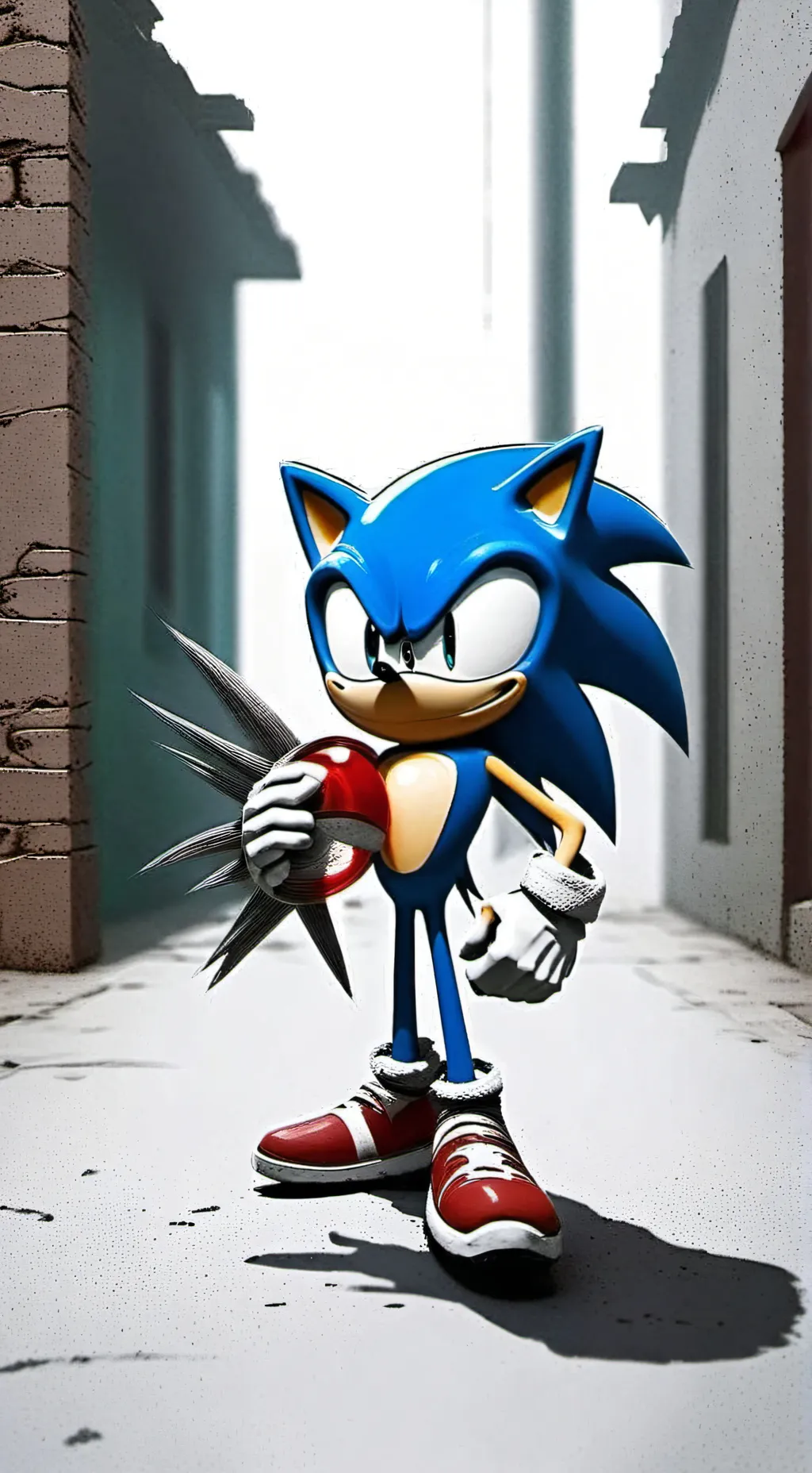 ai character: sonic da Shoppi background