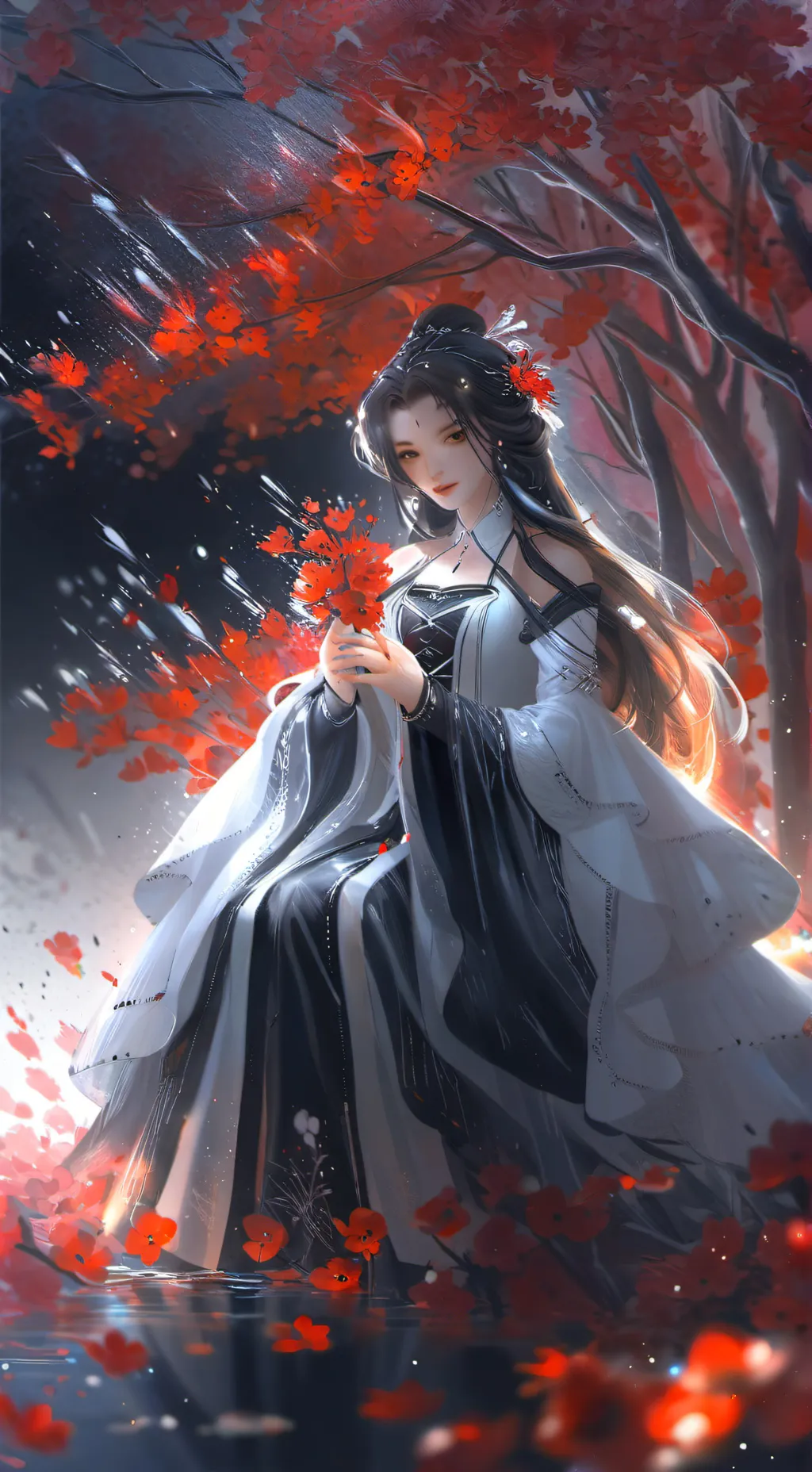 ai character: rose background