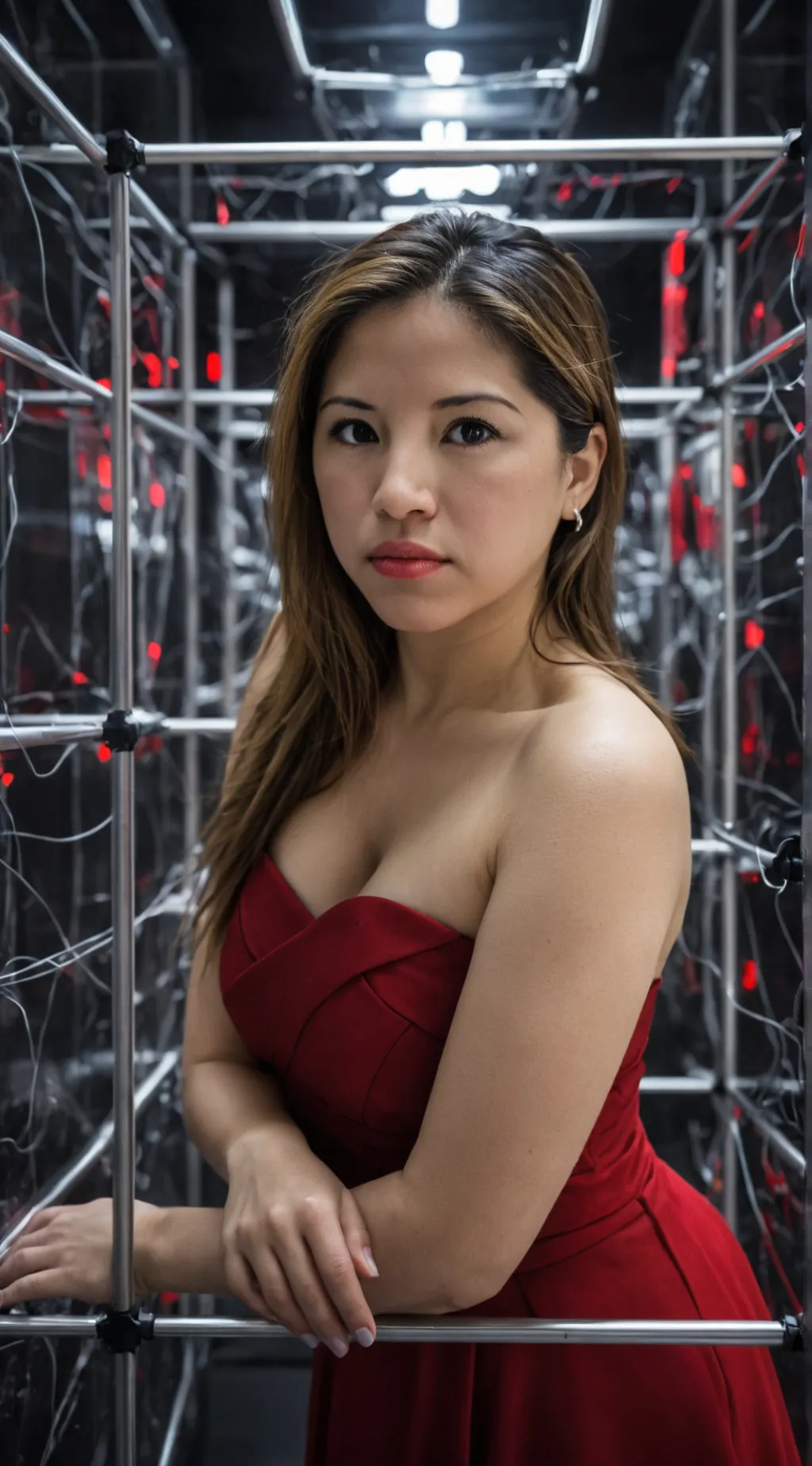 ai character: Evelia Jiménez  background