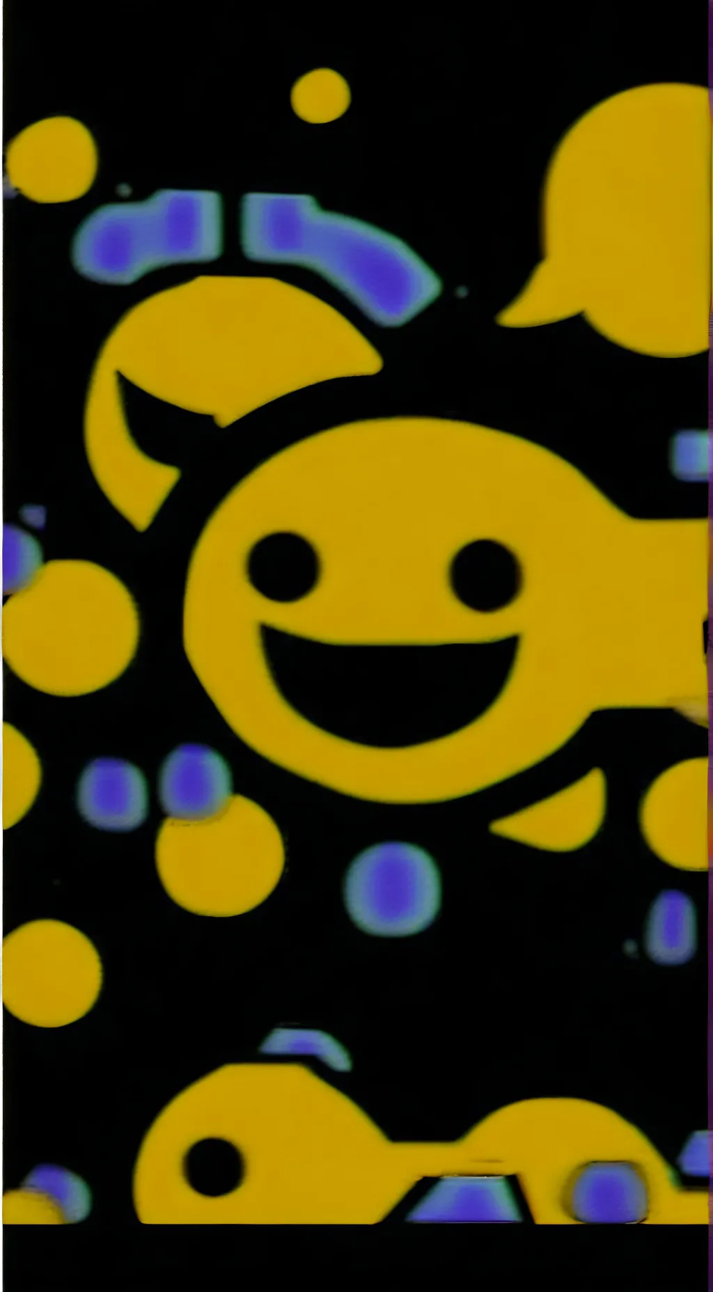 ai character: smile ghost falso background