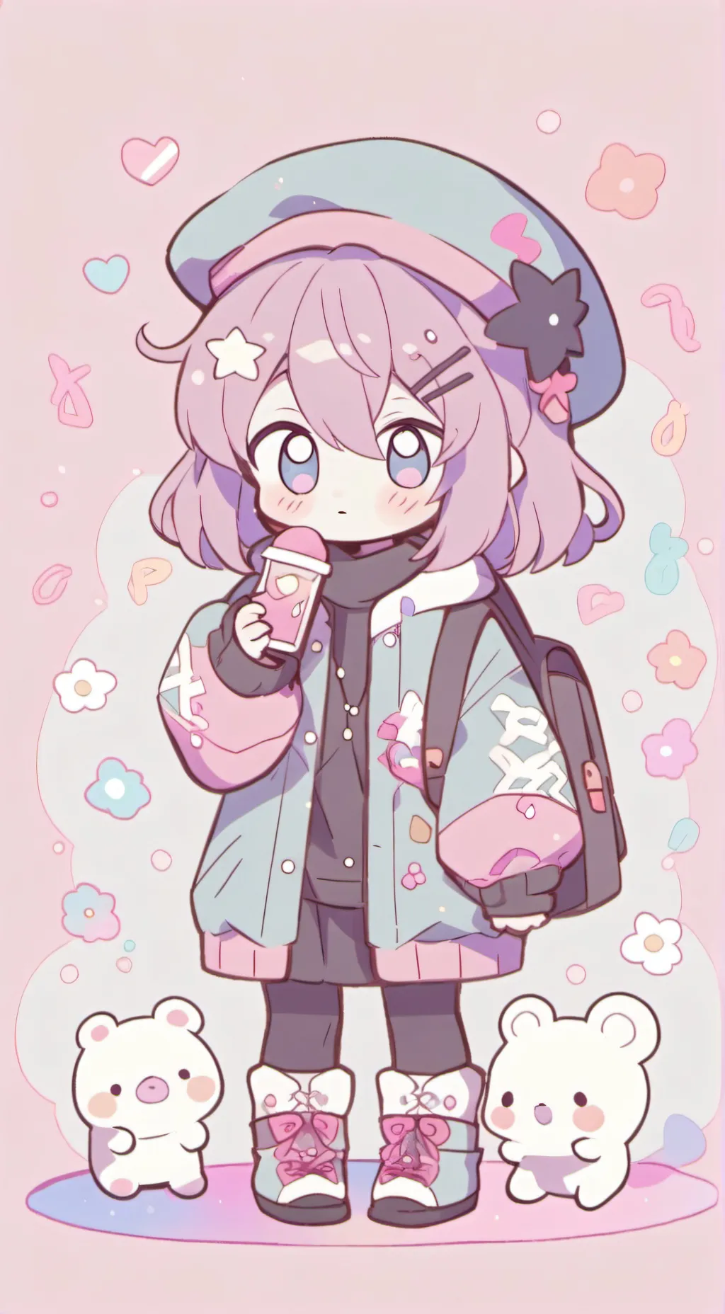 ai character: 6arely&hubithekid background