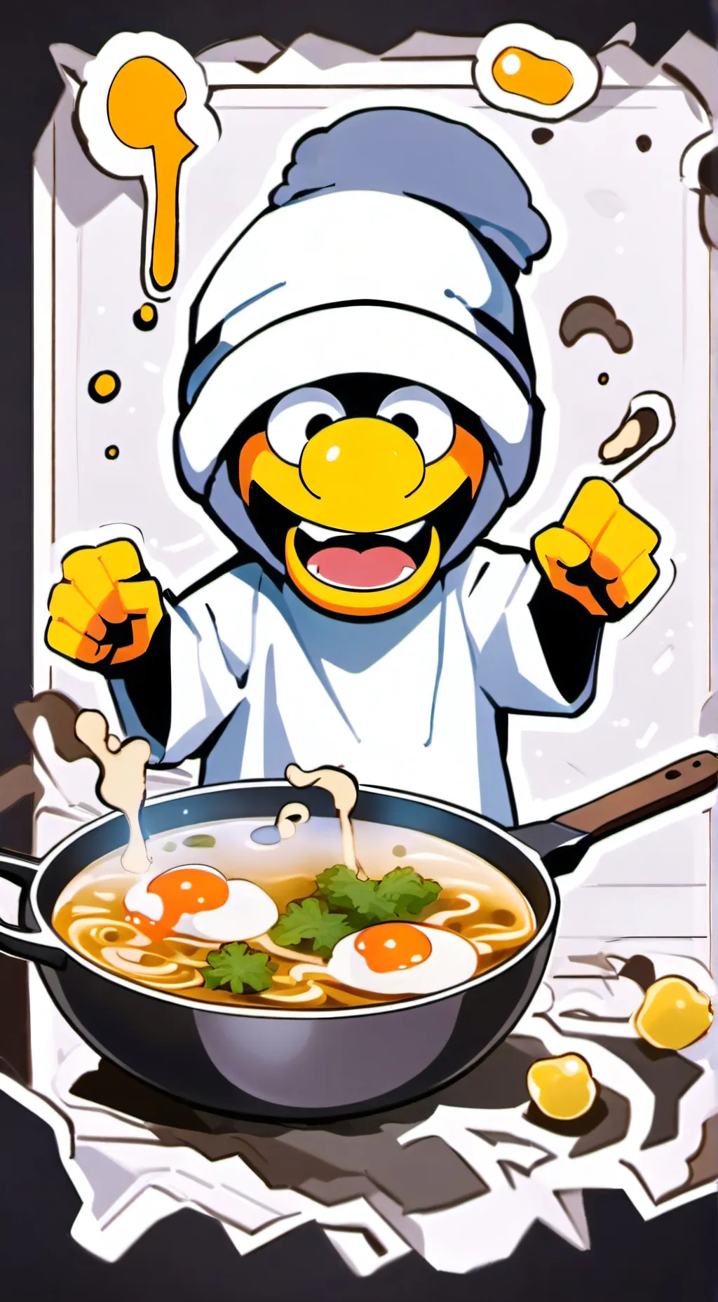 ai character: Pingpongballen  background