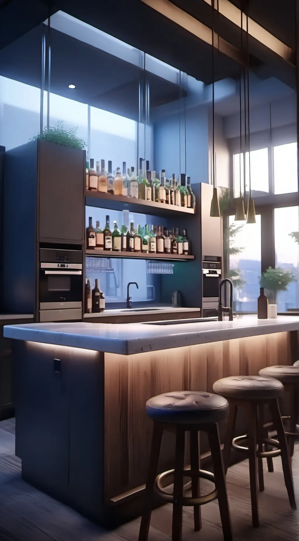 ai character: Dw bar background