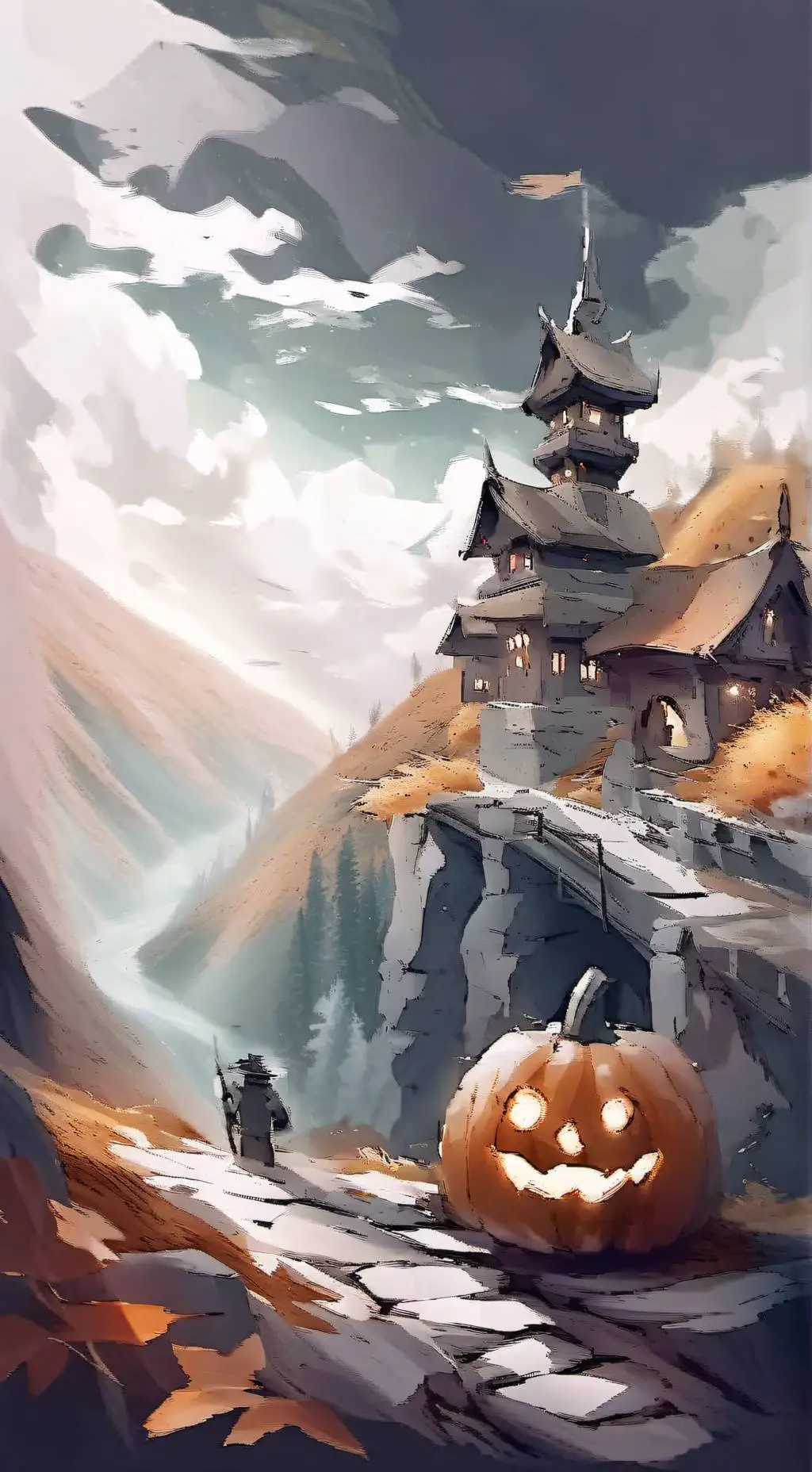 ai character: jjk halloween background