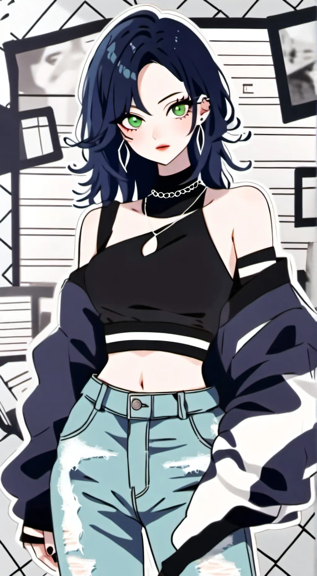 ai character: Ashley  background