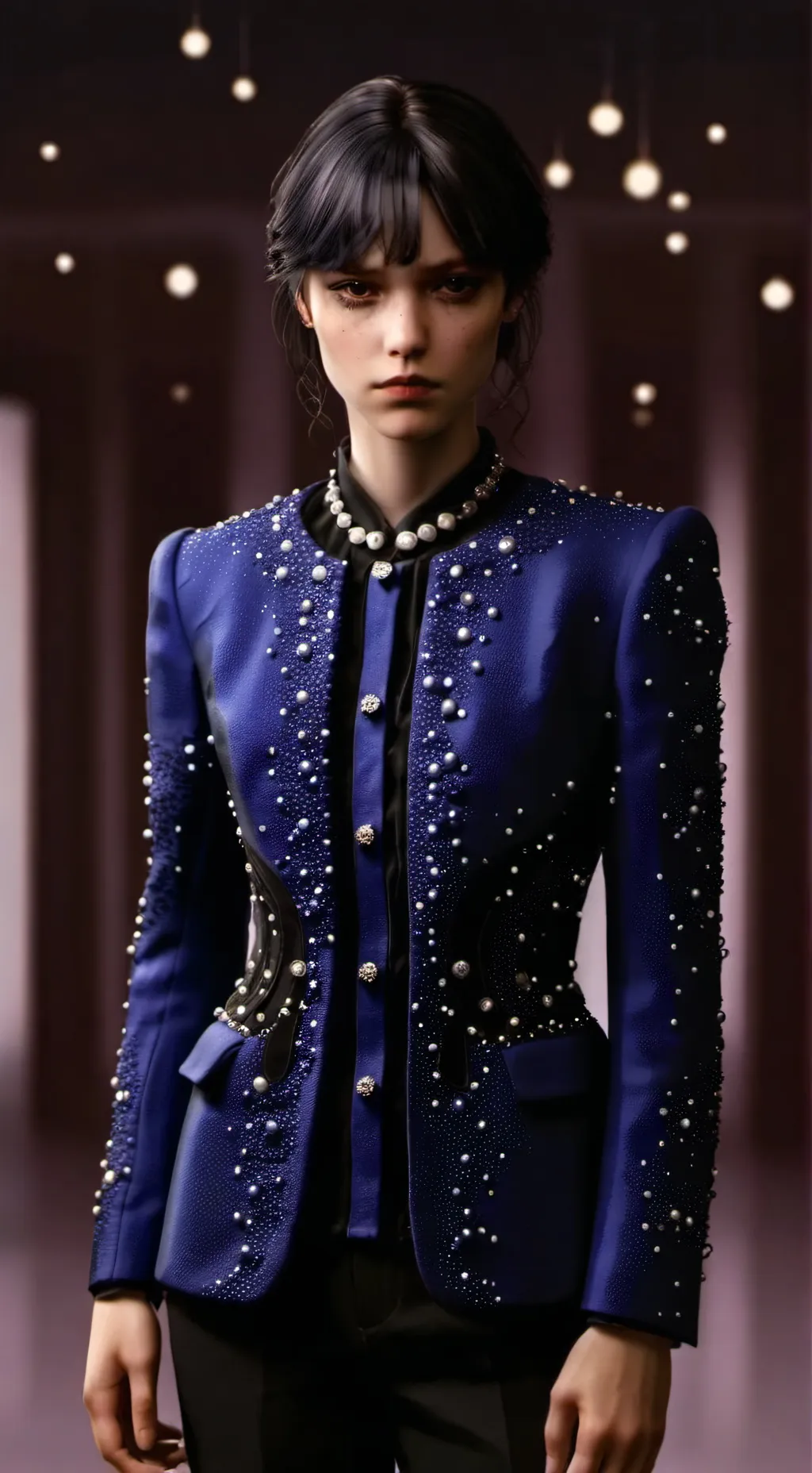 ai character: mercredi addams background