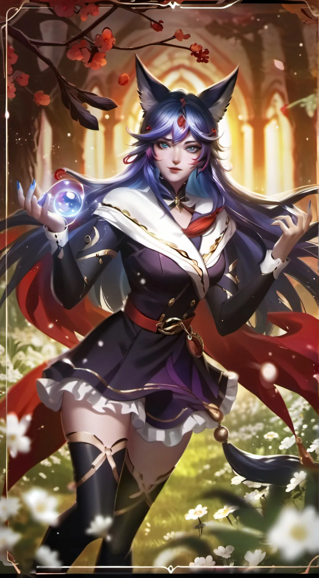 ai character: Ahri  background