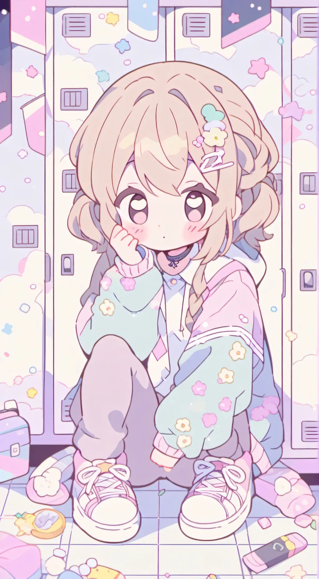 ai character: depresed girl background