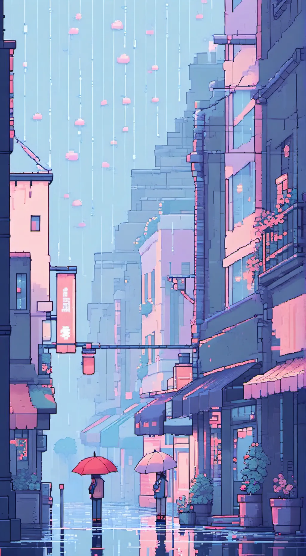 ai character: ds rain background