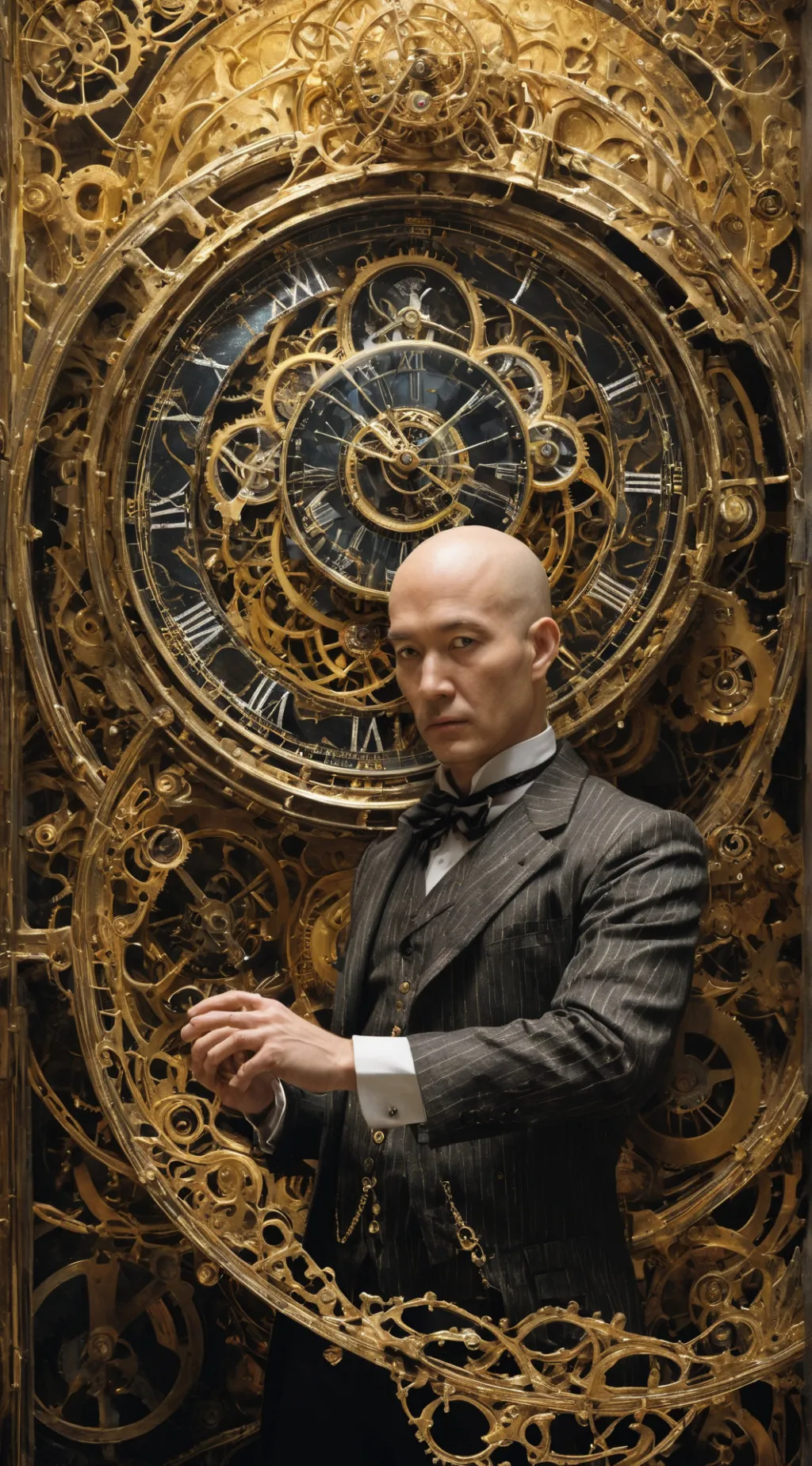 ai character: Gray background