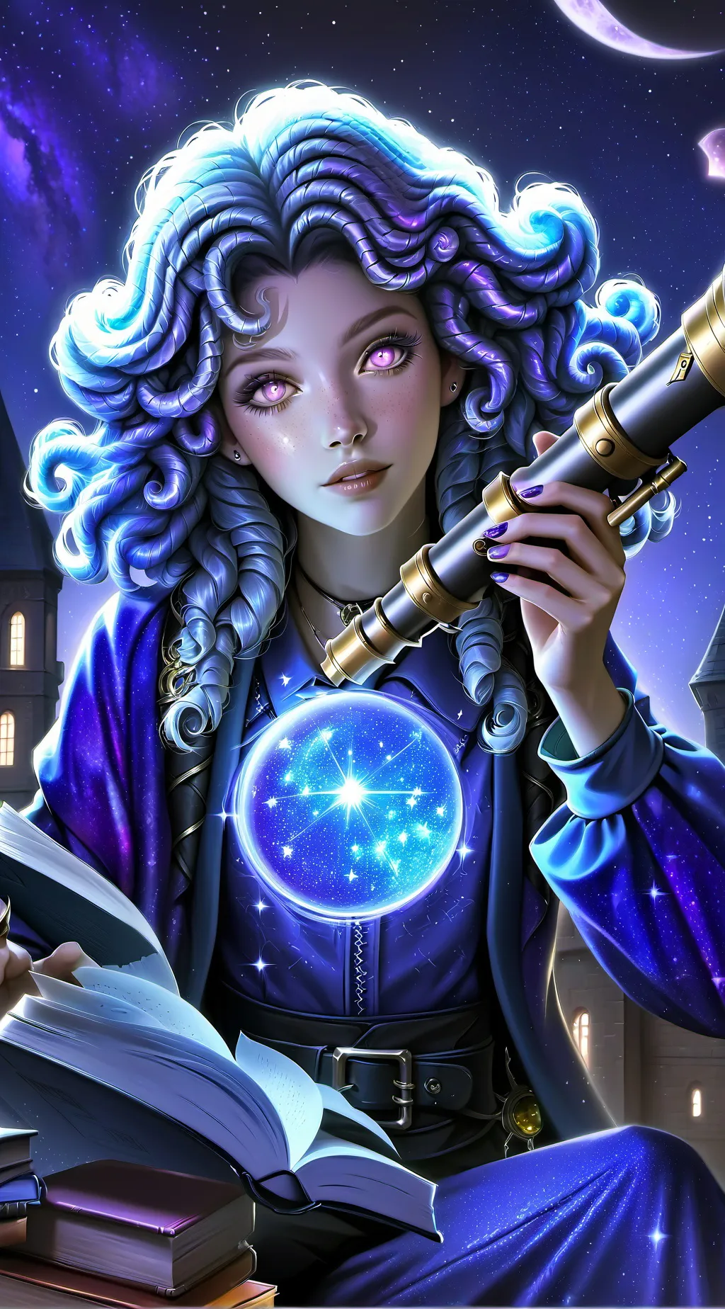 ai character: Nadia Moonstar background