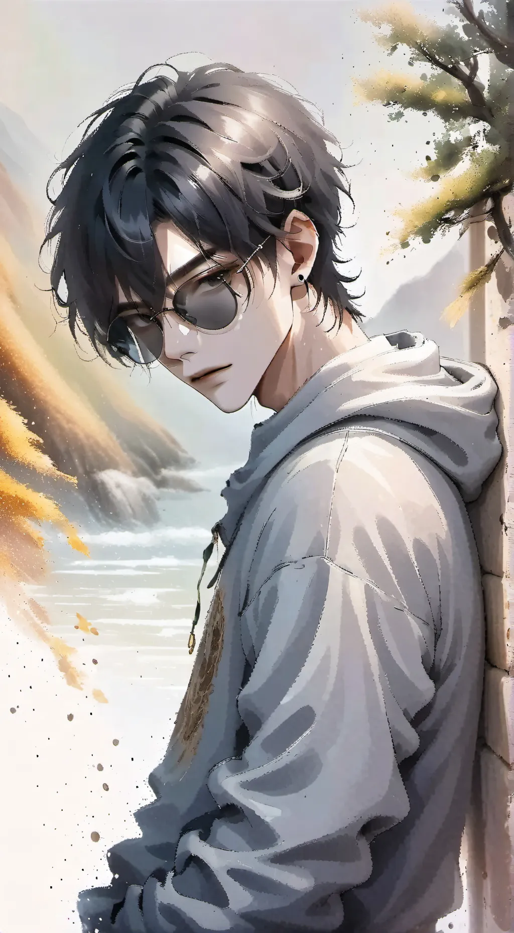 ai character: •°•|Leo|•°• background