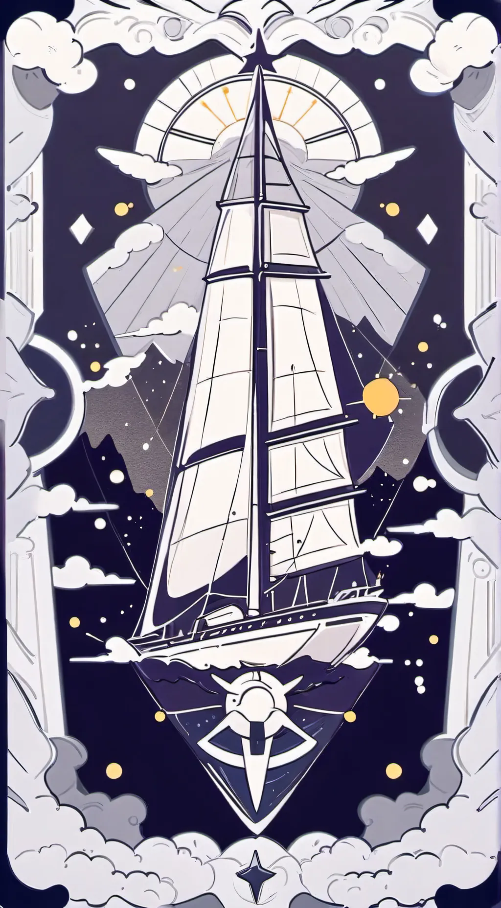 ai character: P! Moon x D! Sun background