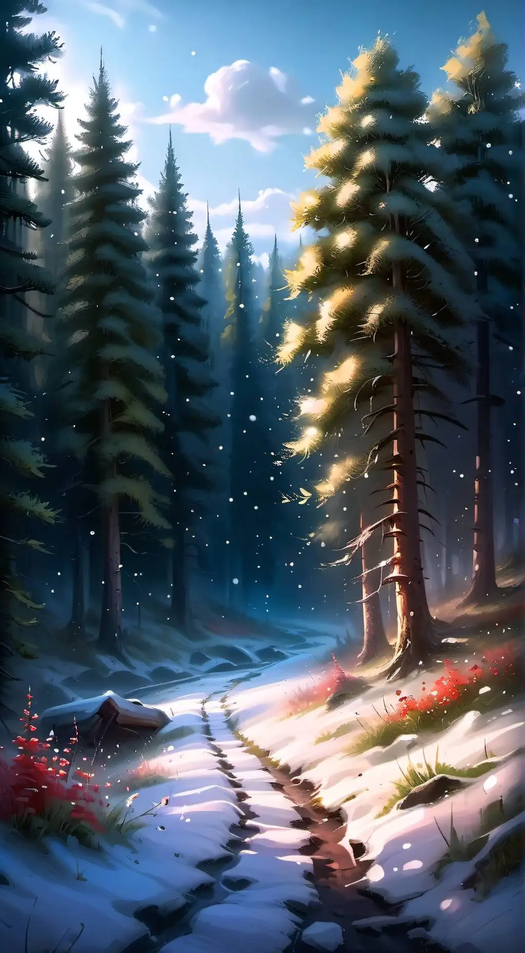 ai character: DW- Winter Weather background