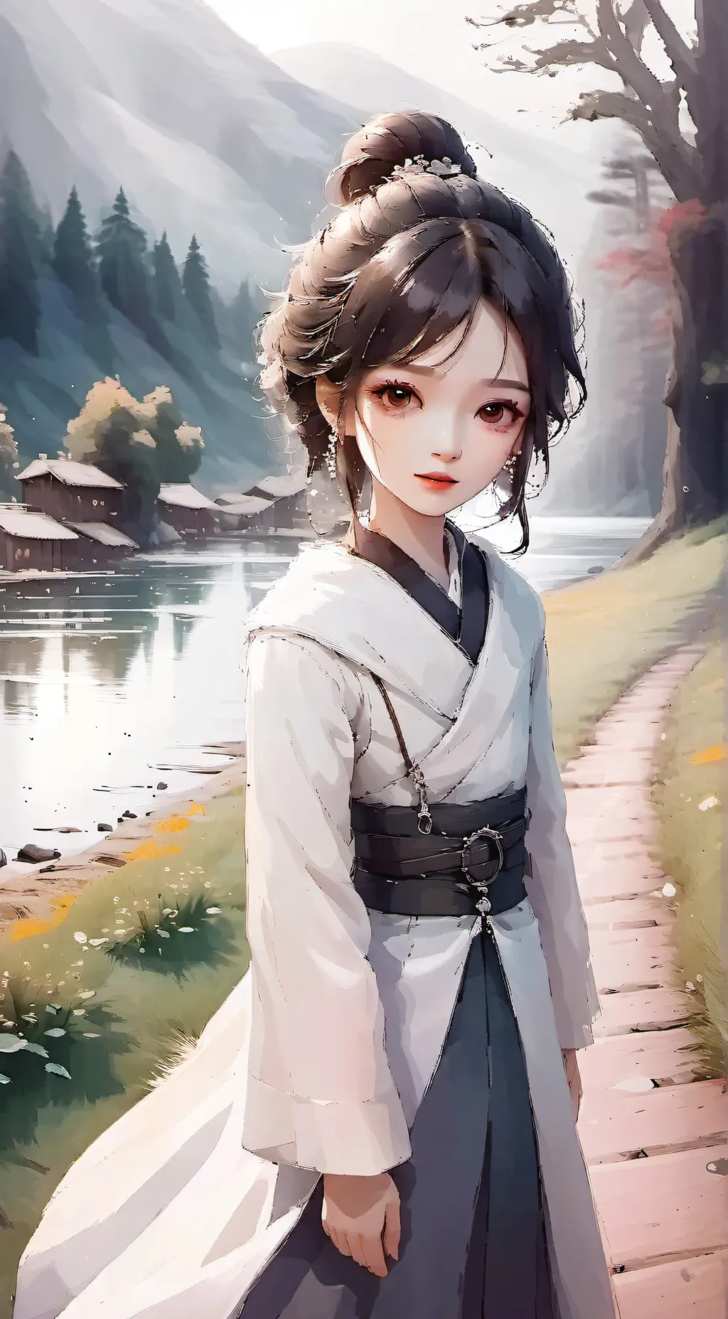 ai character: Tokito muichiro  background