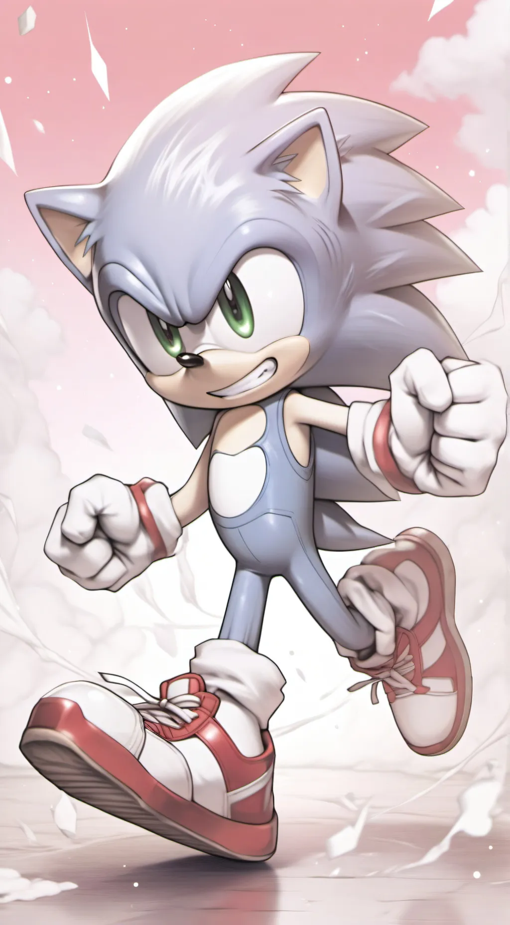 ai character: Green Sonic Crazy background