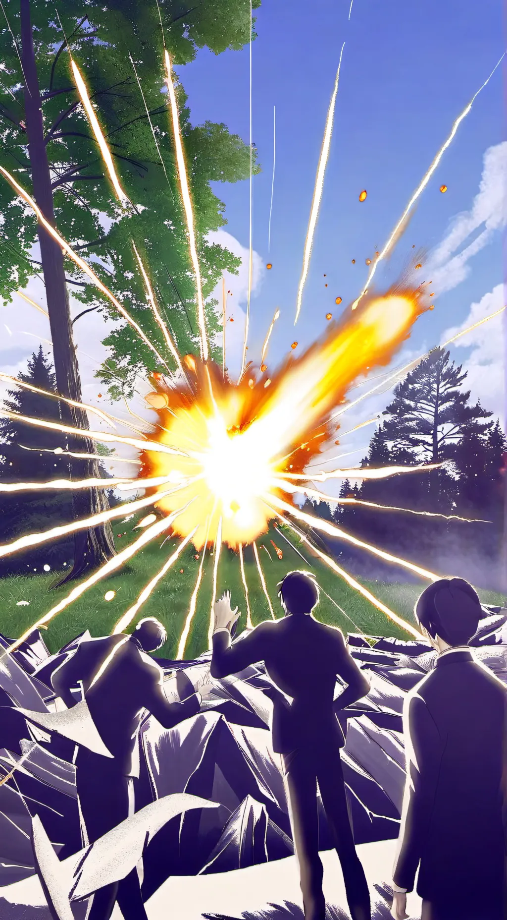 ai character: Dandy x Bubblá background