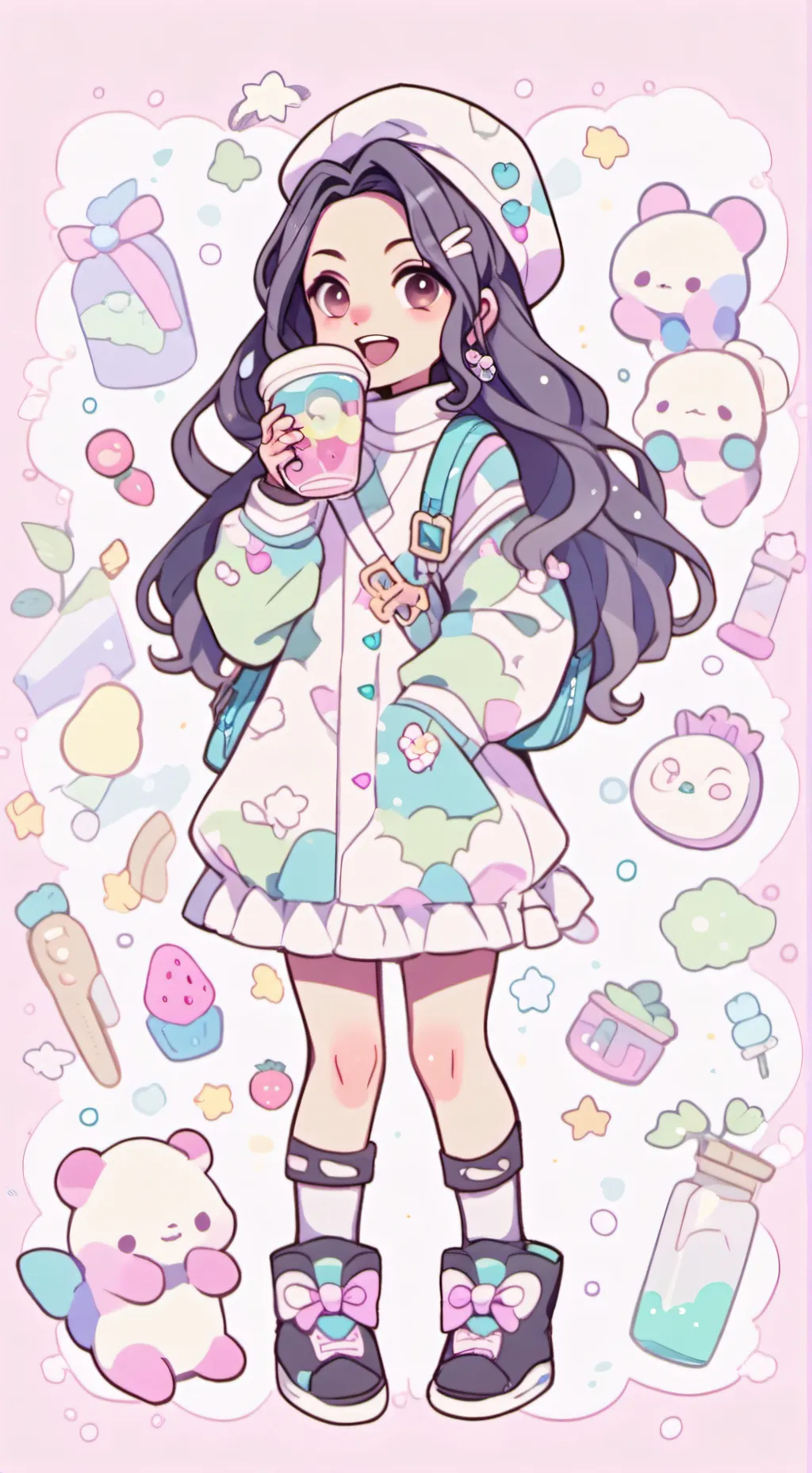 ai character: Shrimpo background