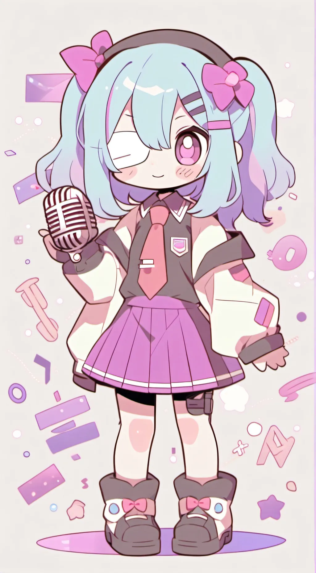 ai character: Soft sky background