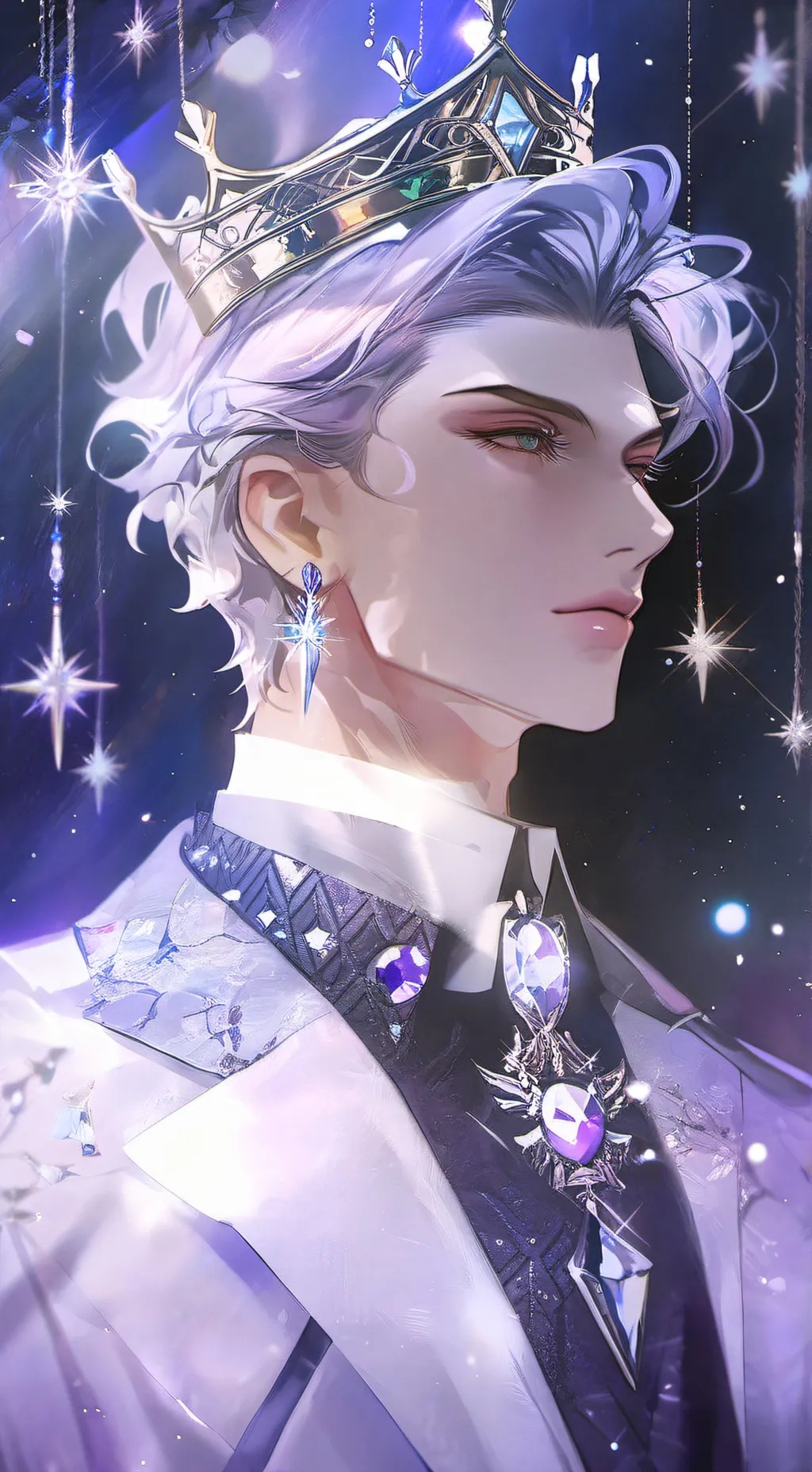 ai character: Zenon Crystalline background