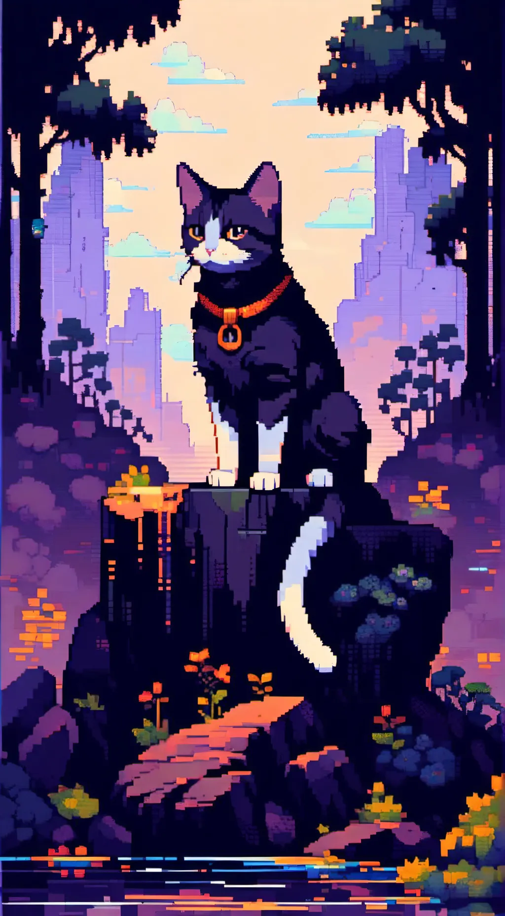 ai character: magic cat background