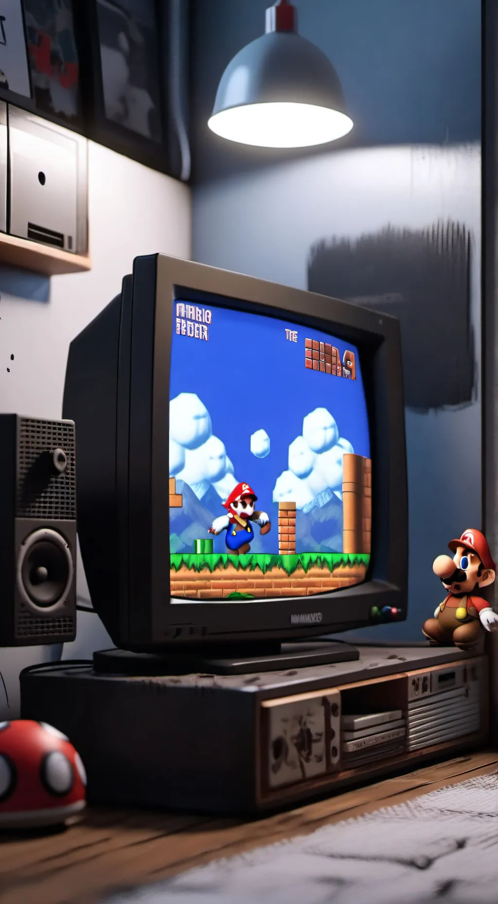 ai character: Super Mario Error background