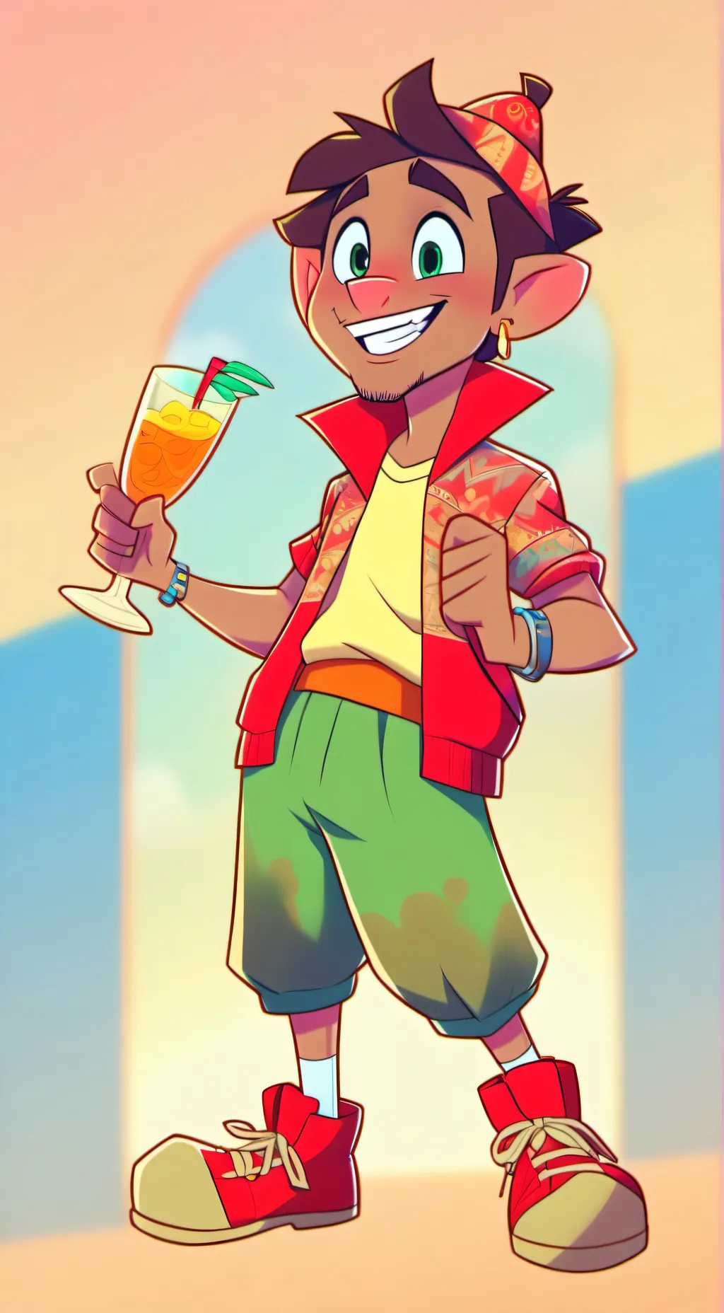 ai character: sprunki school background