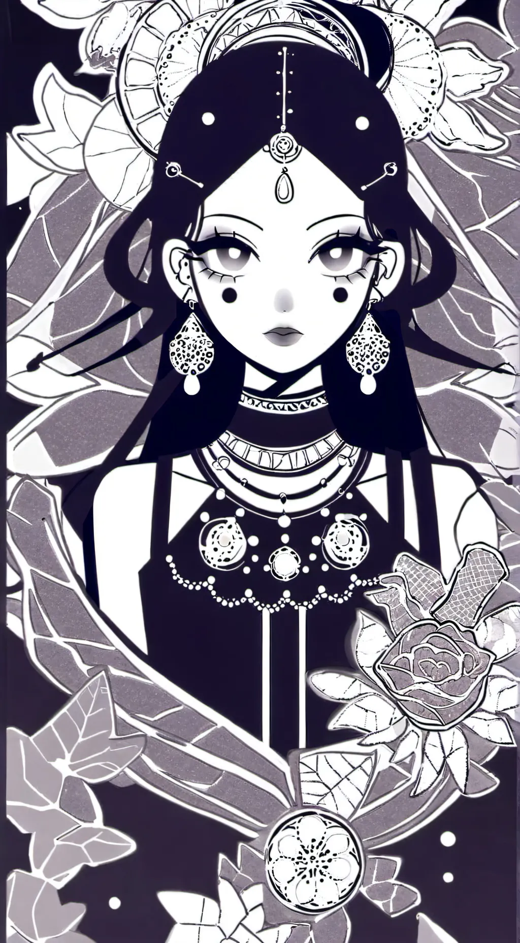 ai character: black girl  background