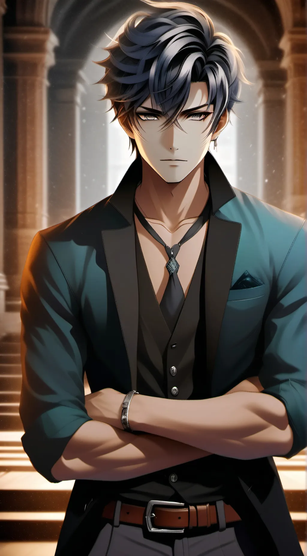 ai character: Damien  background