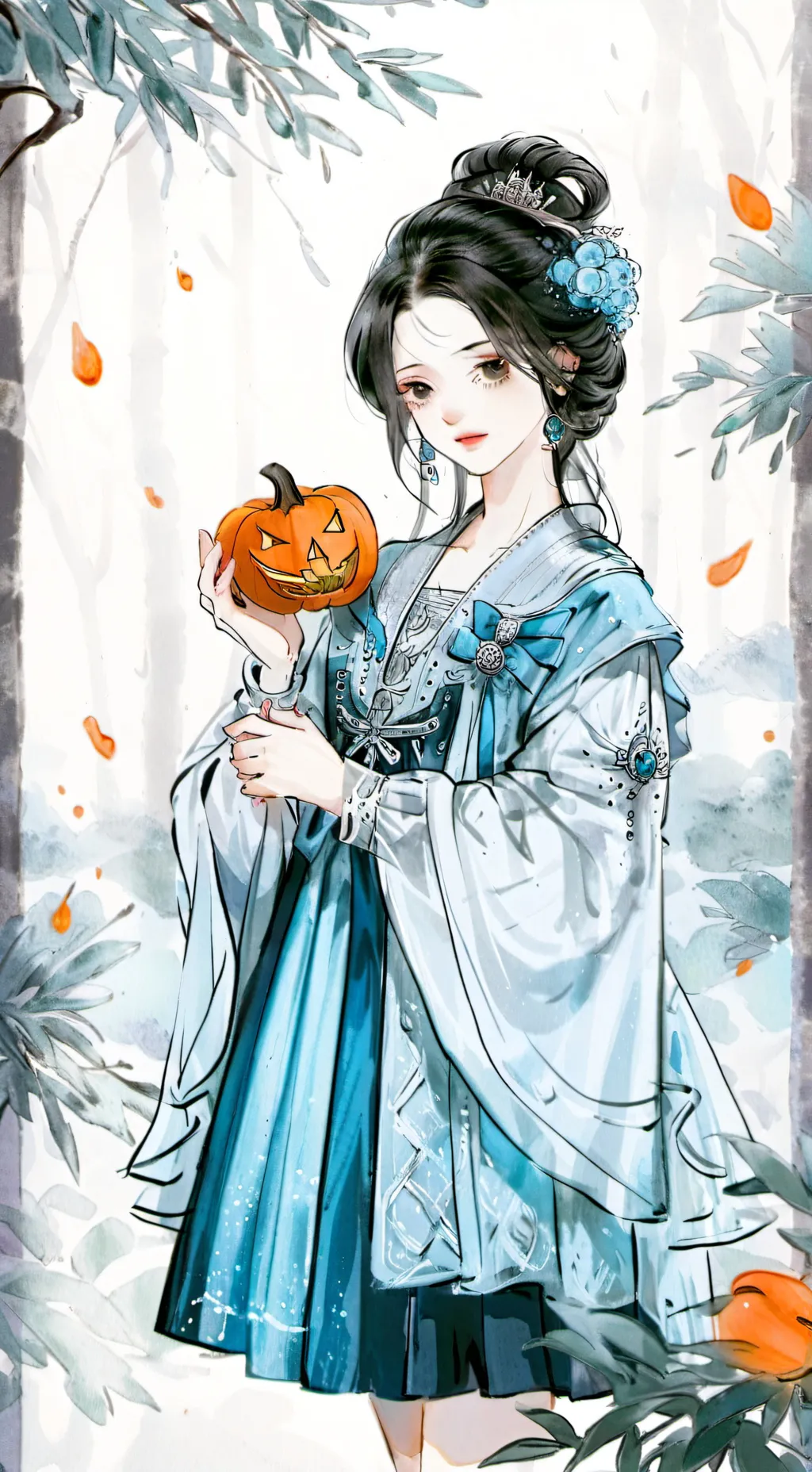 ai character: scarey story background