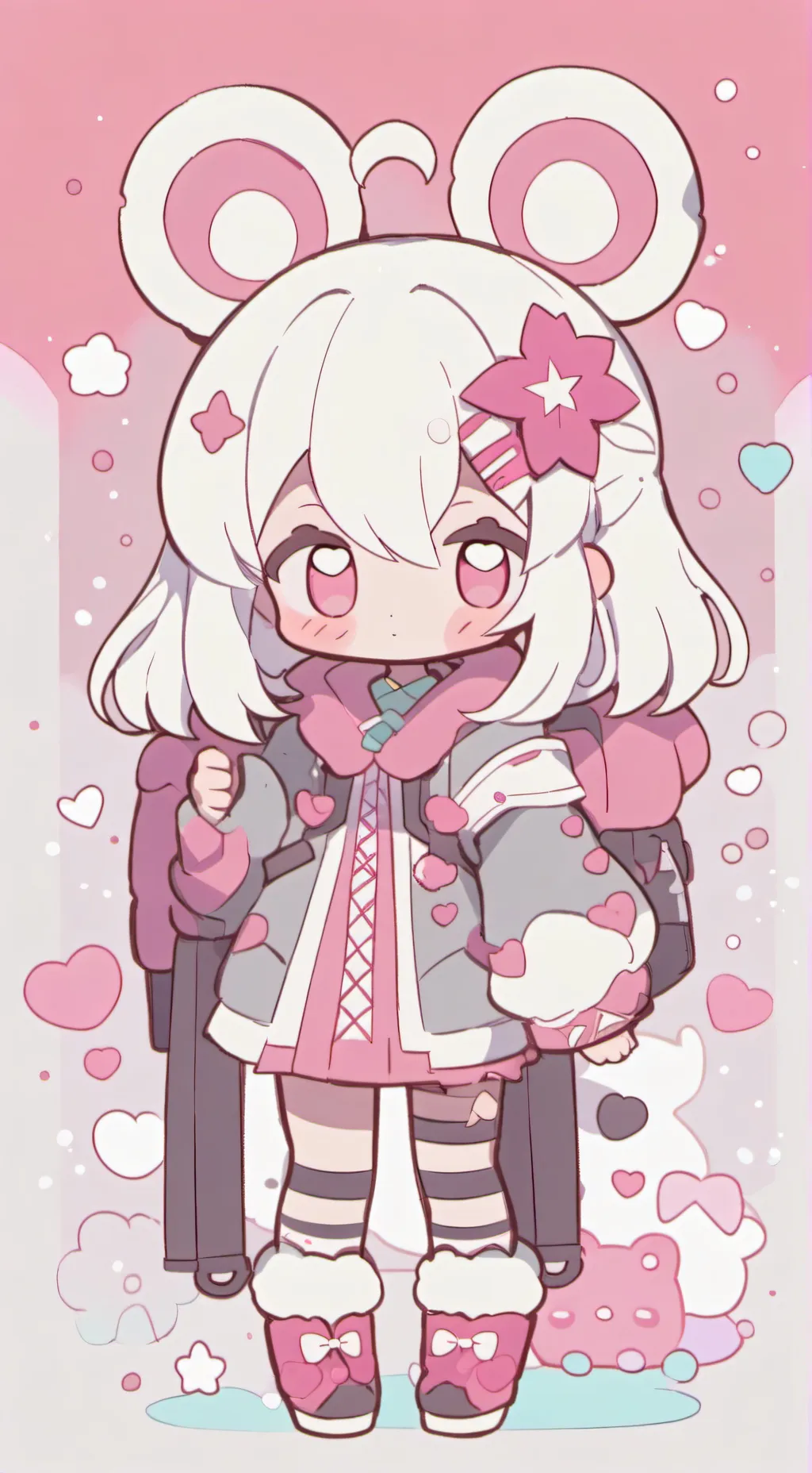 ai character: Dandys world trip background