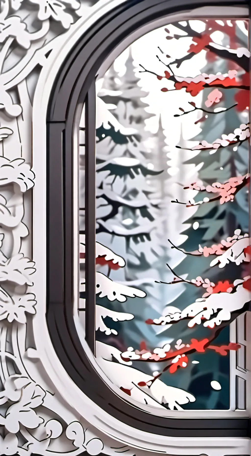 ai character: kny Christmas  background