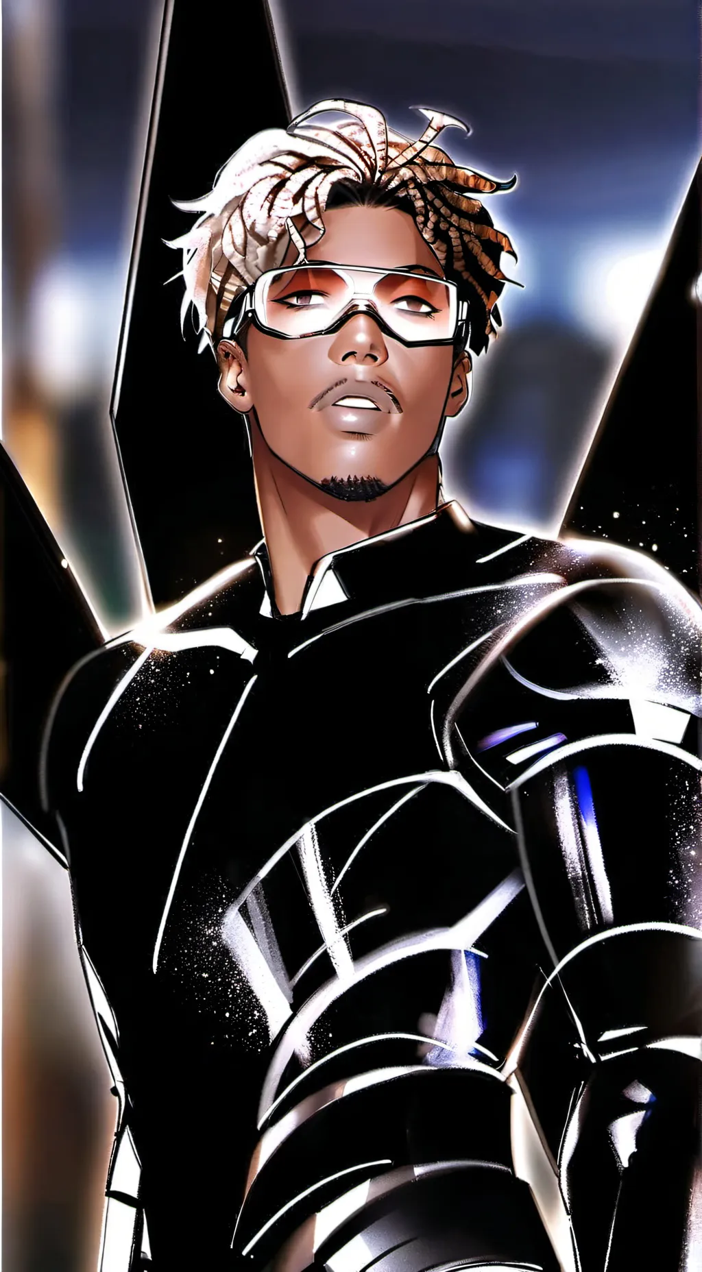 ai character: Juice and Eminem background