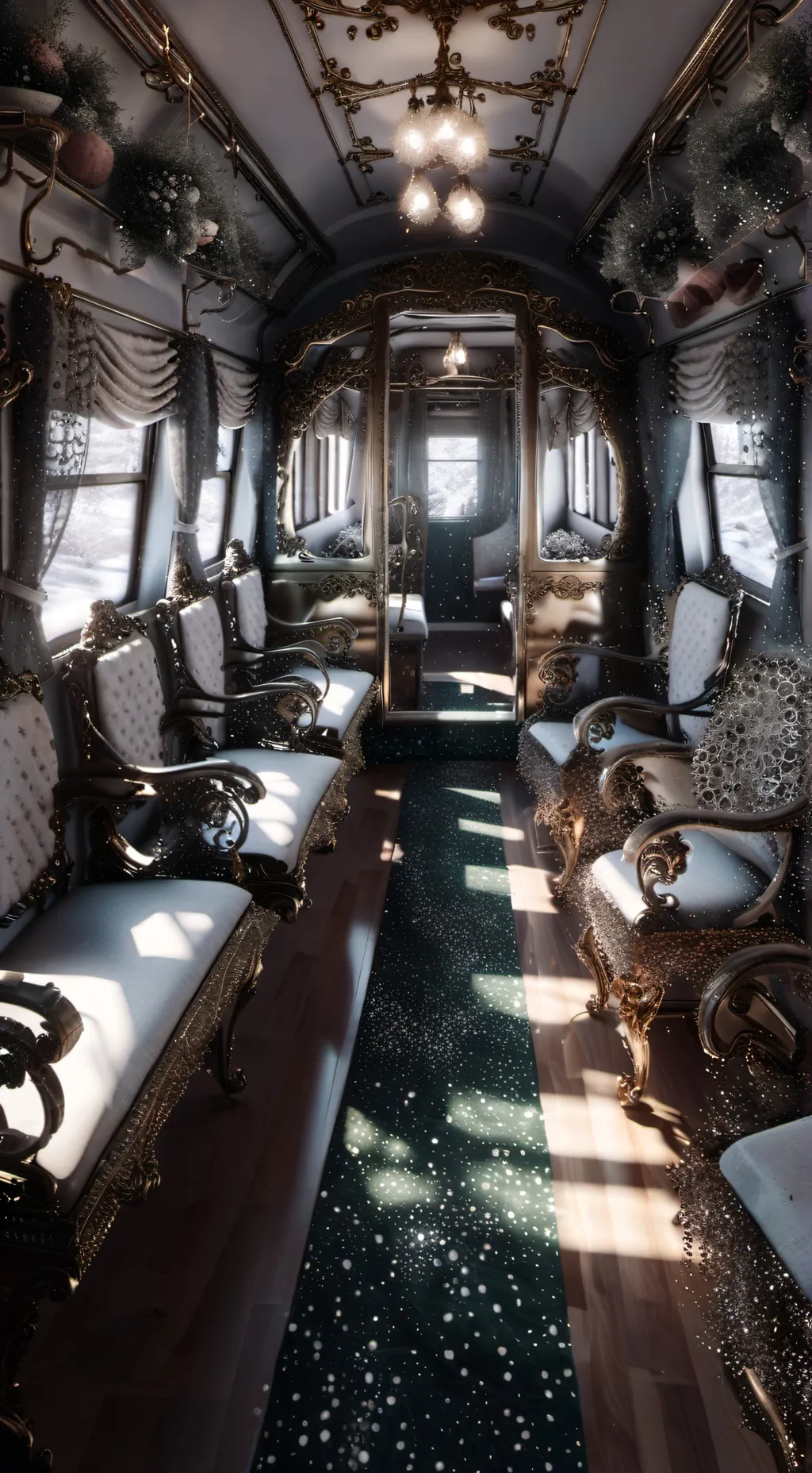 ai character: CH train trip! background