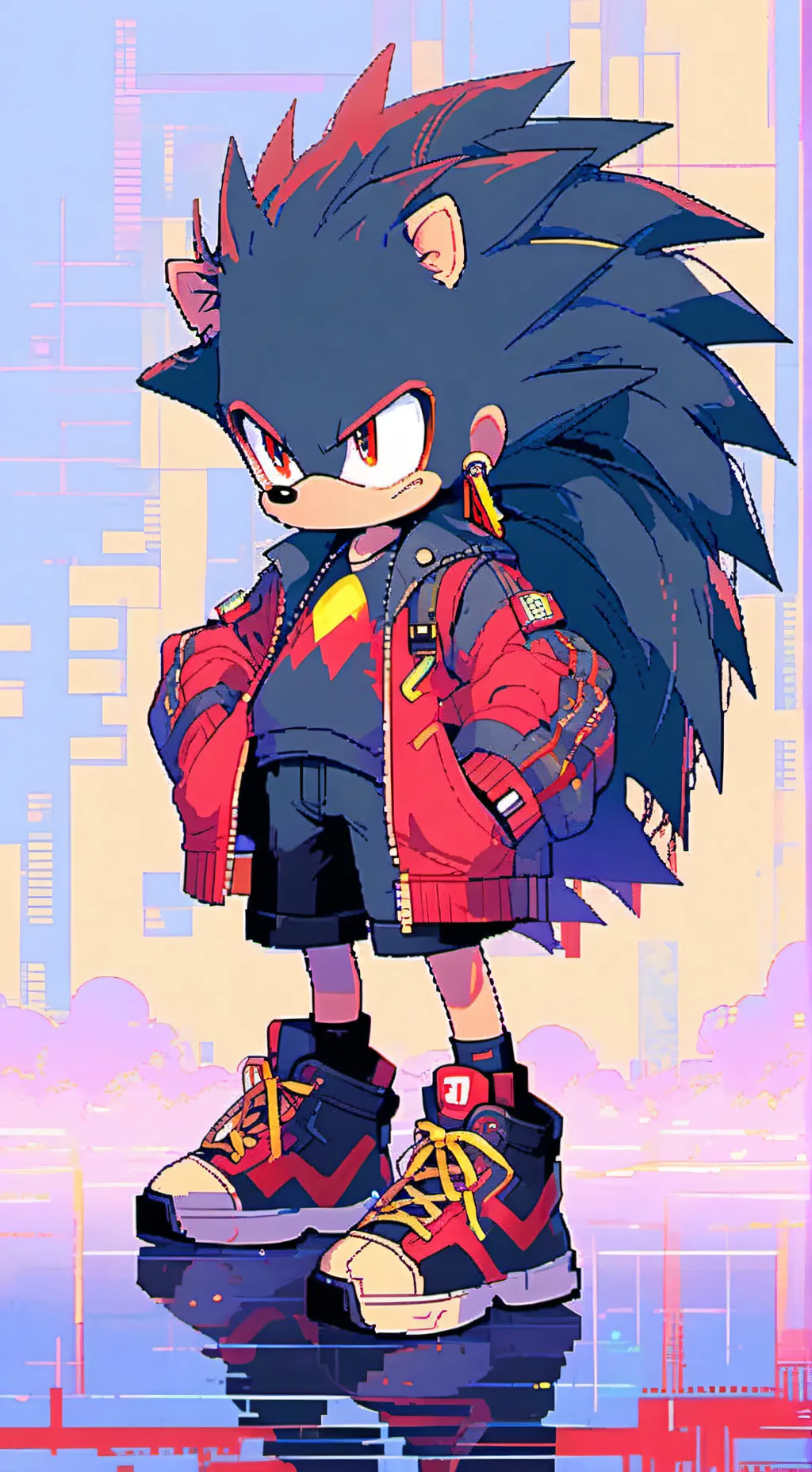 ai character: shadow background