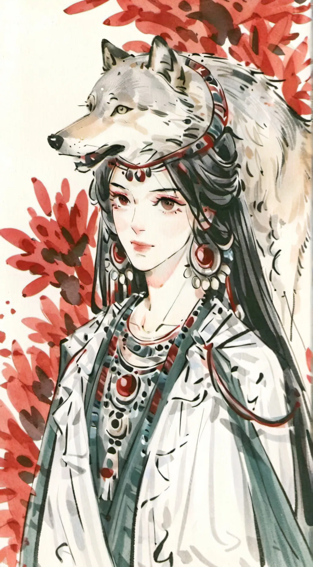 ai character: Wolf mom ￼ background