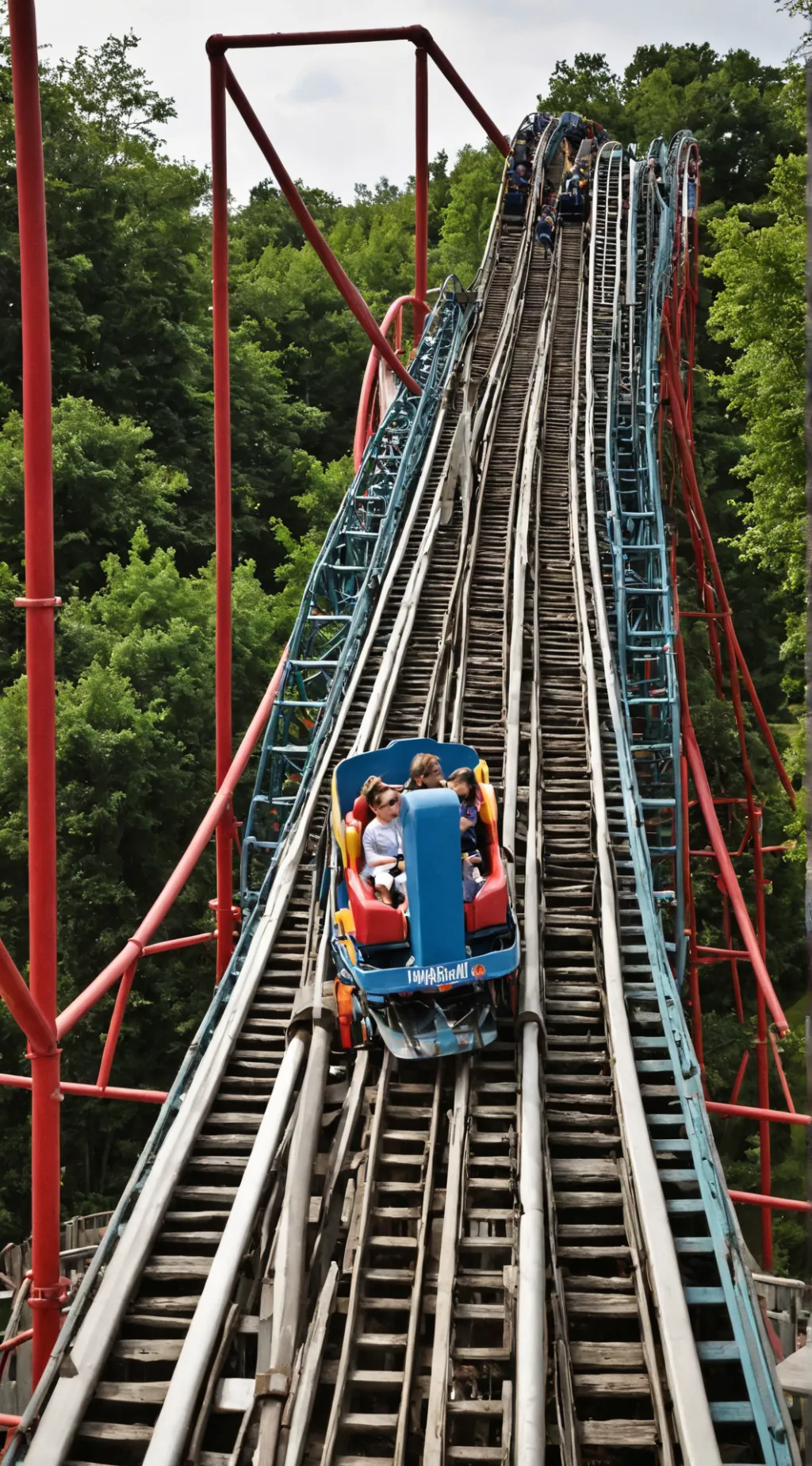 ai character: Bf/ roller coaster background