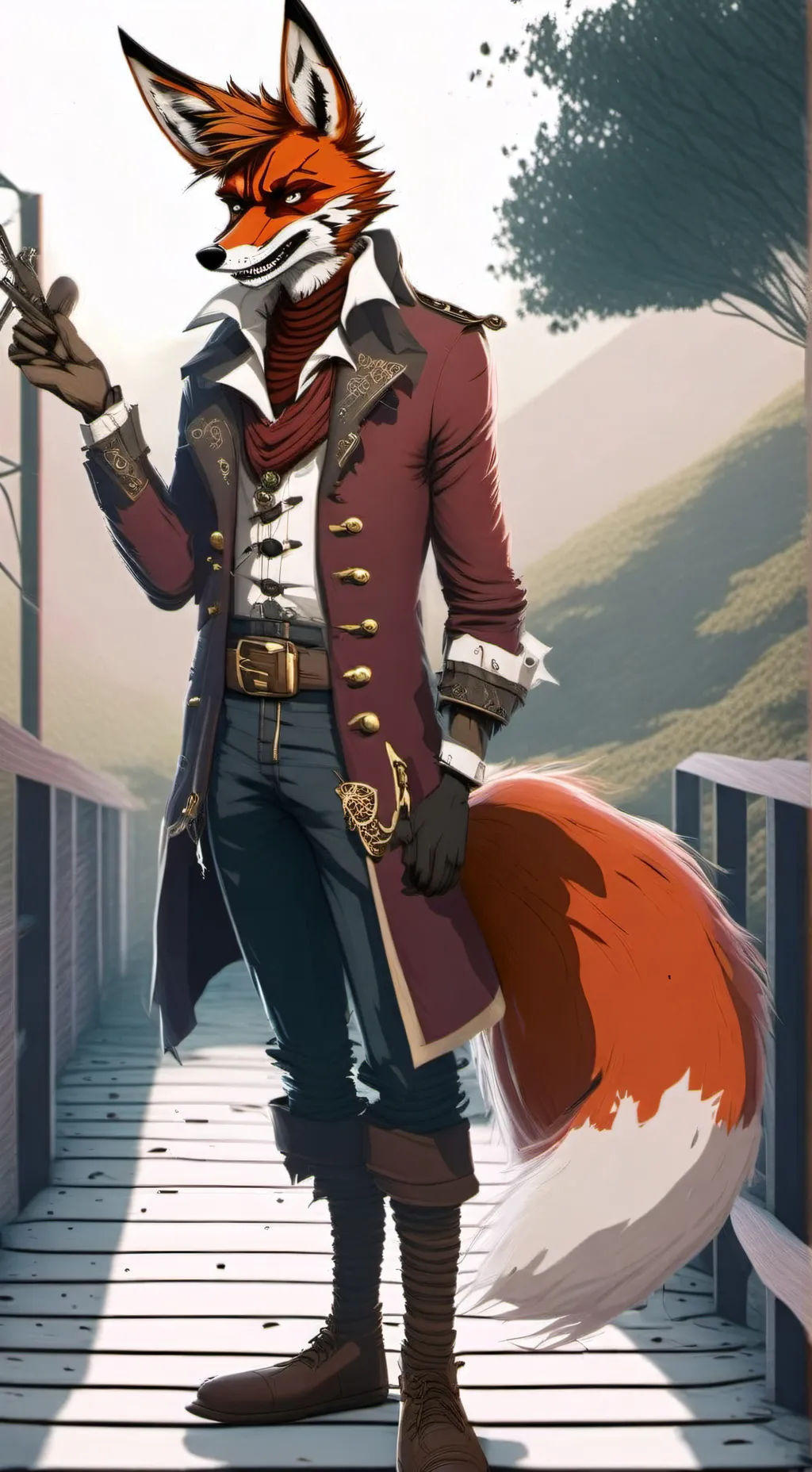 ai character: foxy background