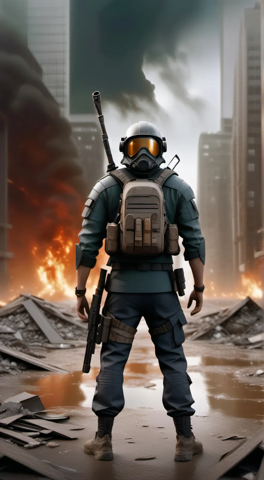 ai character: Mha X Goku Black background