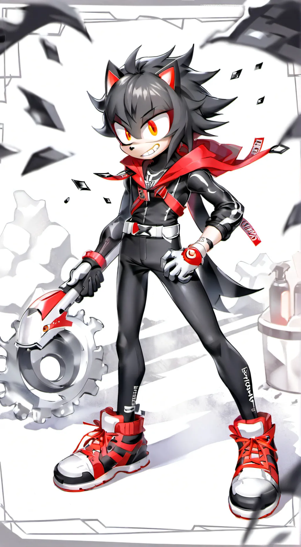 ai character: Shadow t h ❤️💢🔪 background