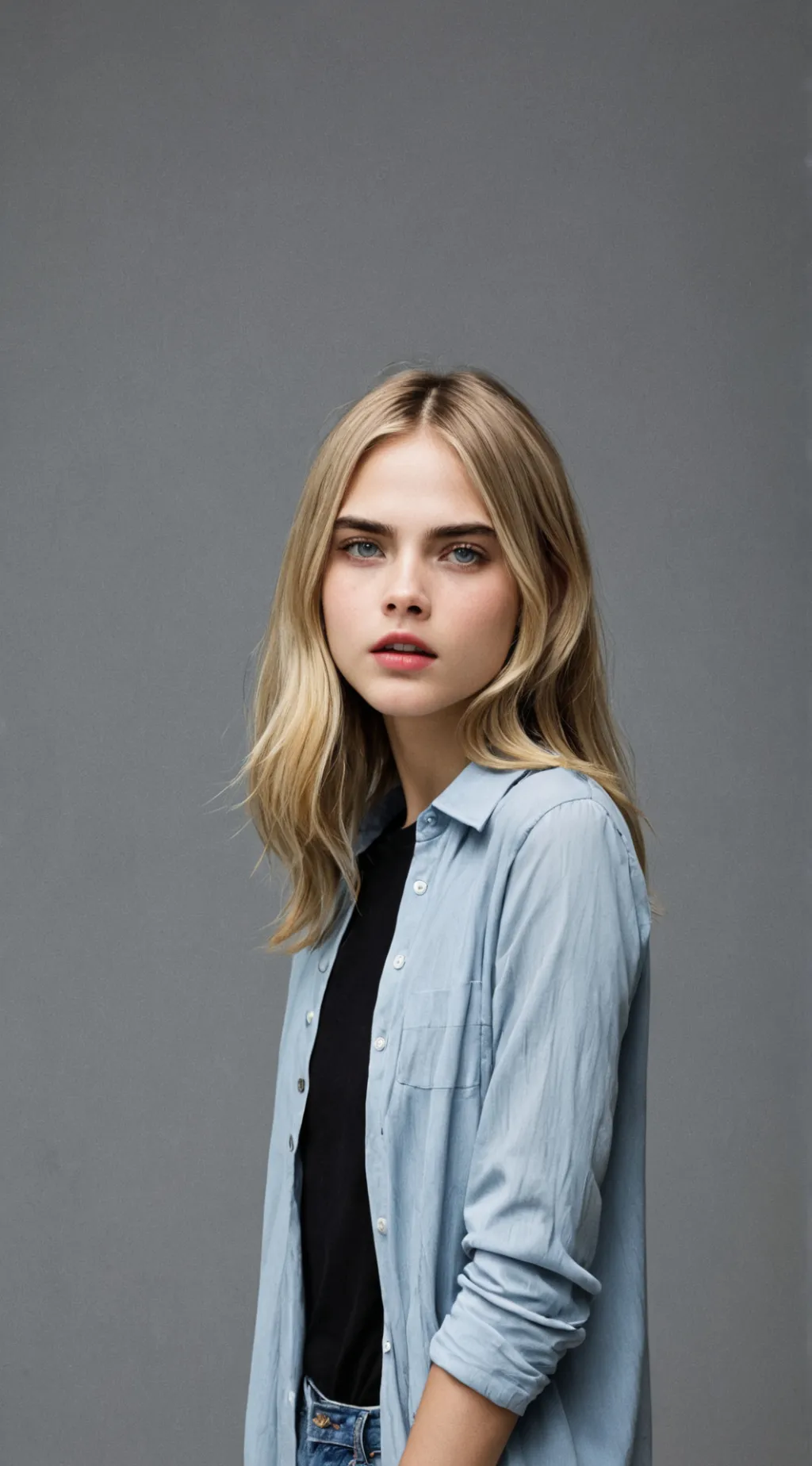 ai character: Cara Delevingne background