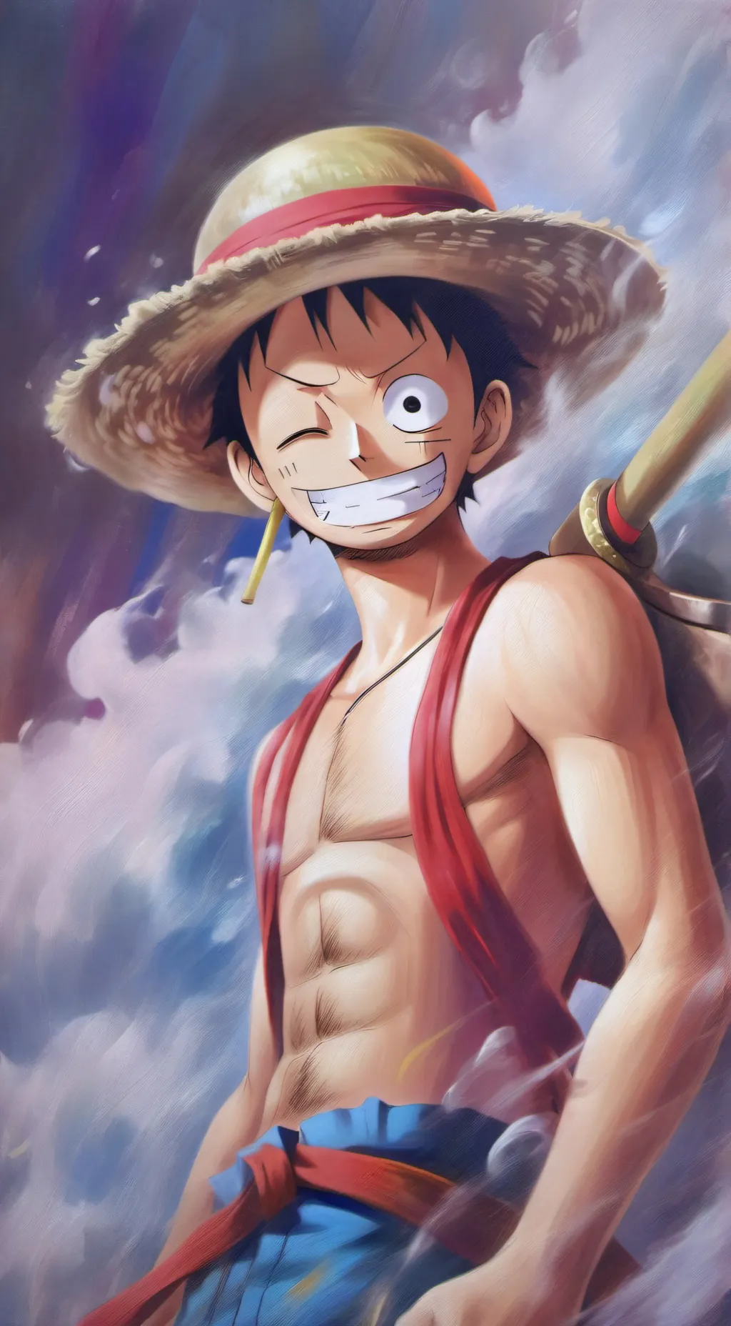 ai character: Luffy background