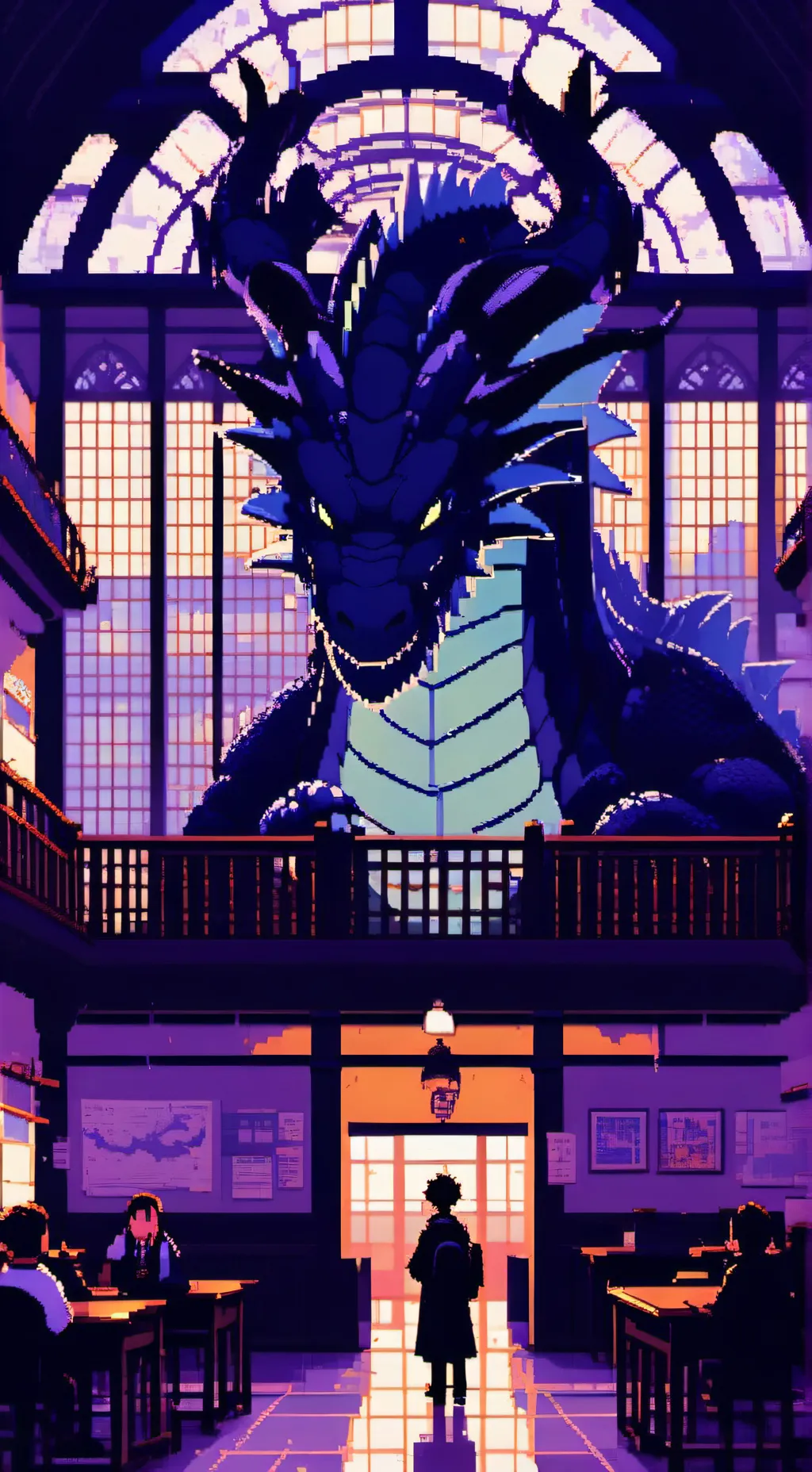 ai character: dragon school background