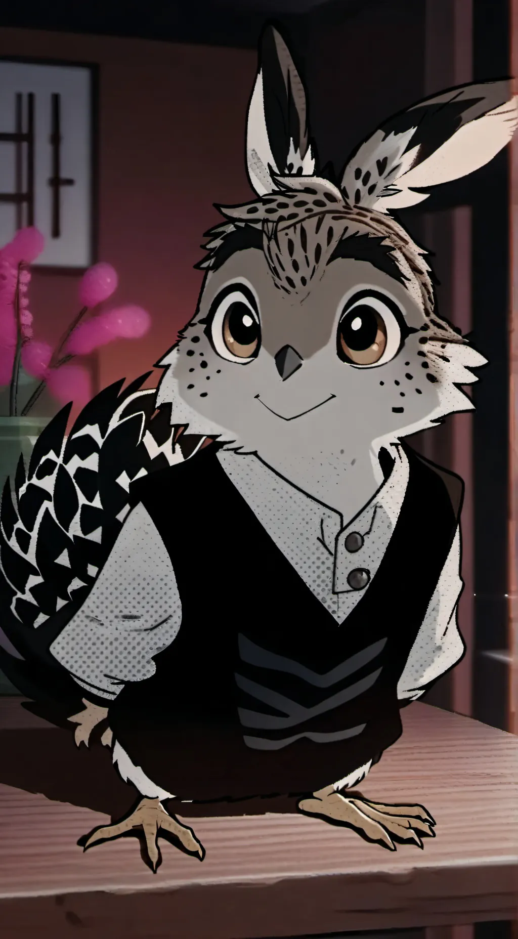 ai character: Dusty Speckle Furr background