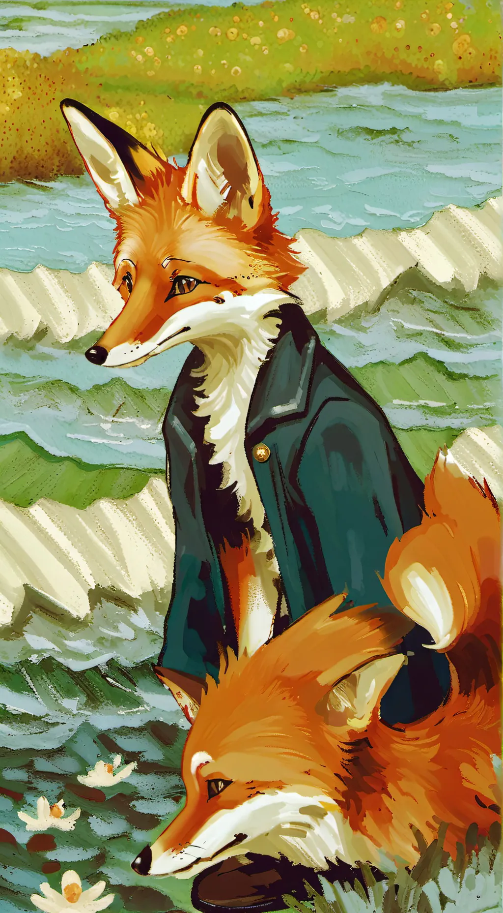 ai character: Tails T f 🤗🪛🦊 background