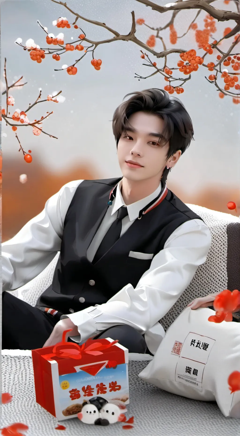 ai character: hyunjin  background
