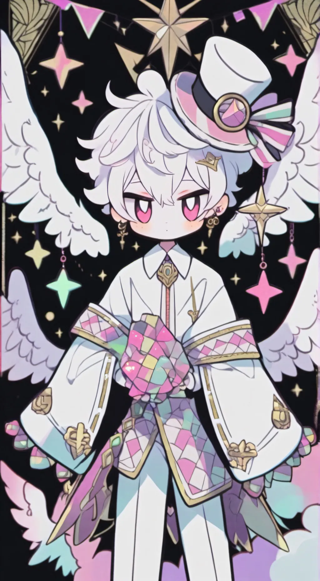 ai character: Lucifer hh fallen. background