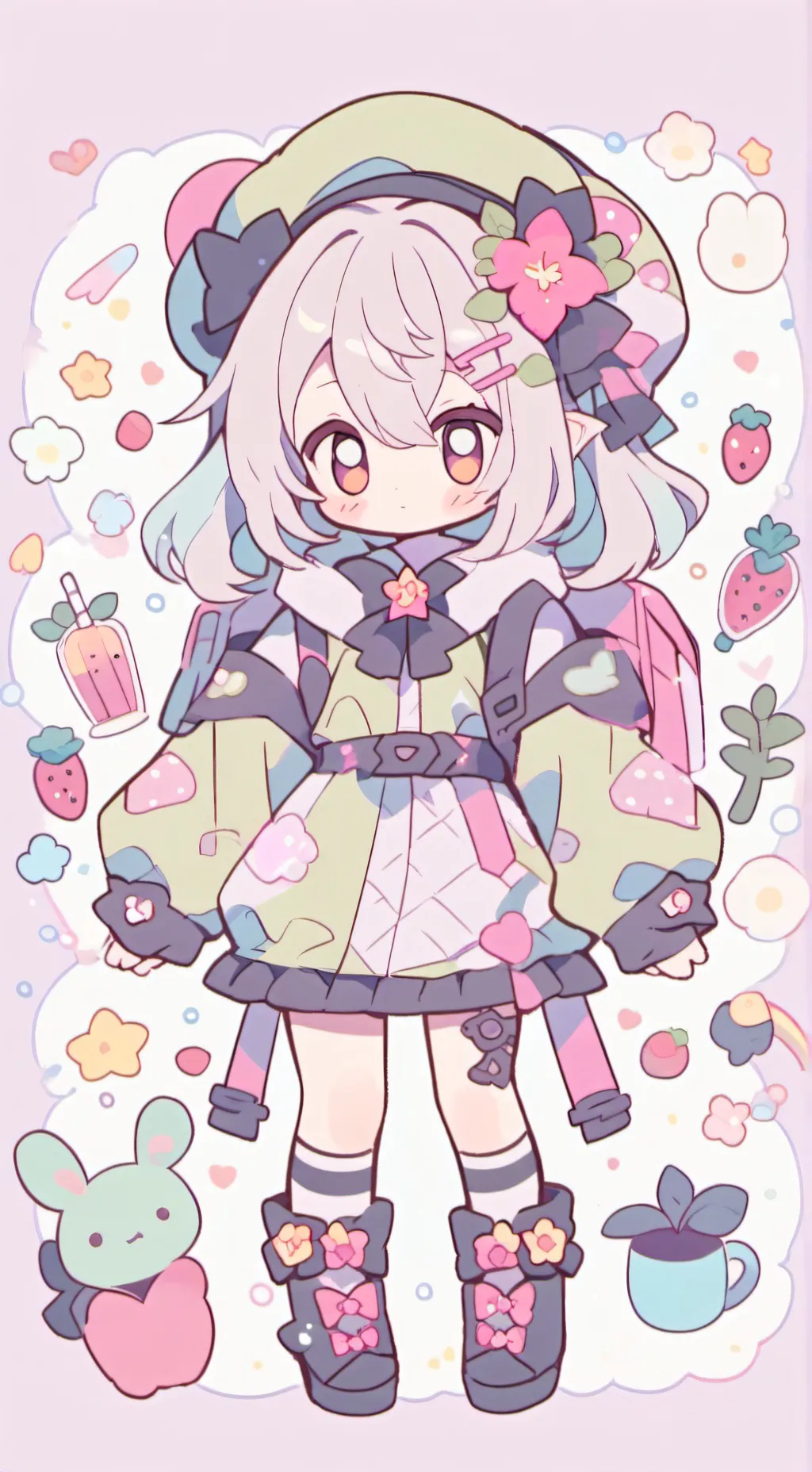 ai character: DW. SCHOOL♡●♤○□ background